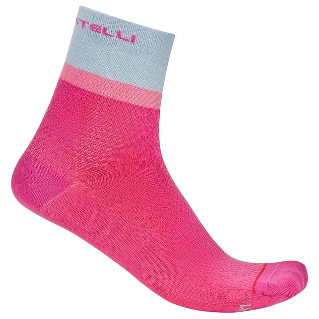 Дамски чорапи за колоездене Castelli Women's Tonal Logo 12 Sock Cycling socks - Violet Pink / Winter Sky-Rosa Gi