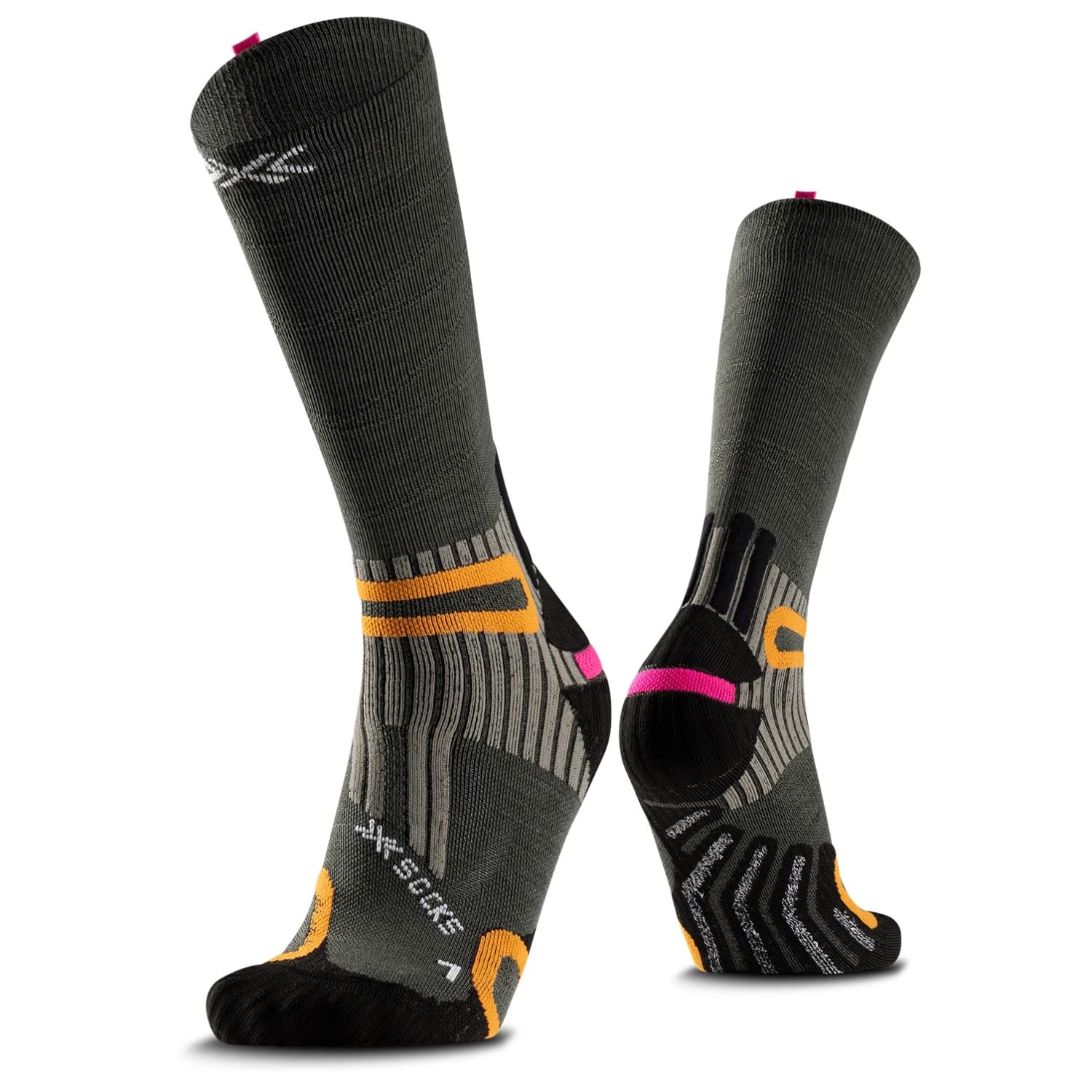 Туристически чорапи X-Socks Hike Anatomix Merino Crew Walking socks - Heather Olive