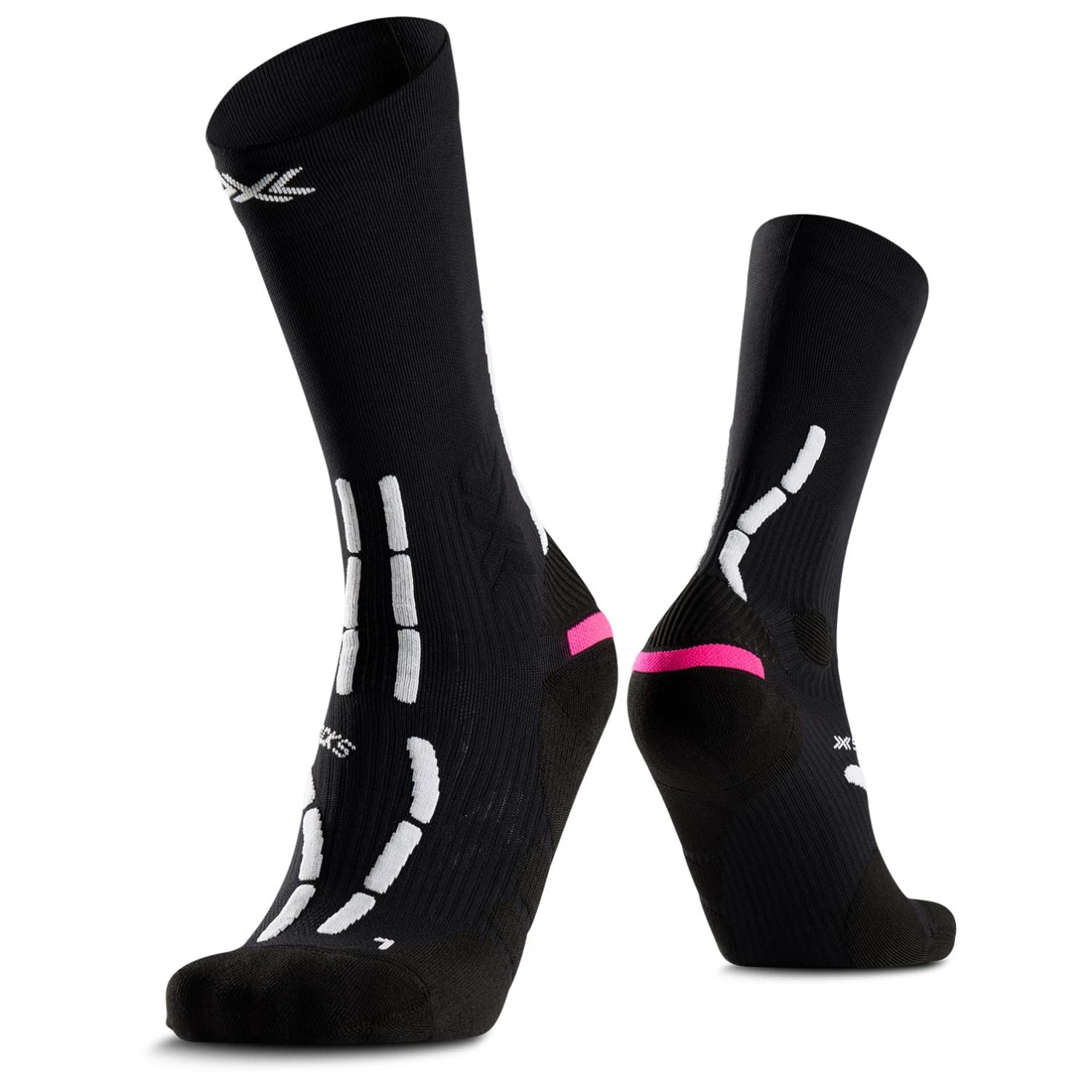 Чорапи за бягане X-Socks Trail Anatomix Crew Running socks - X Black / X White