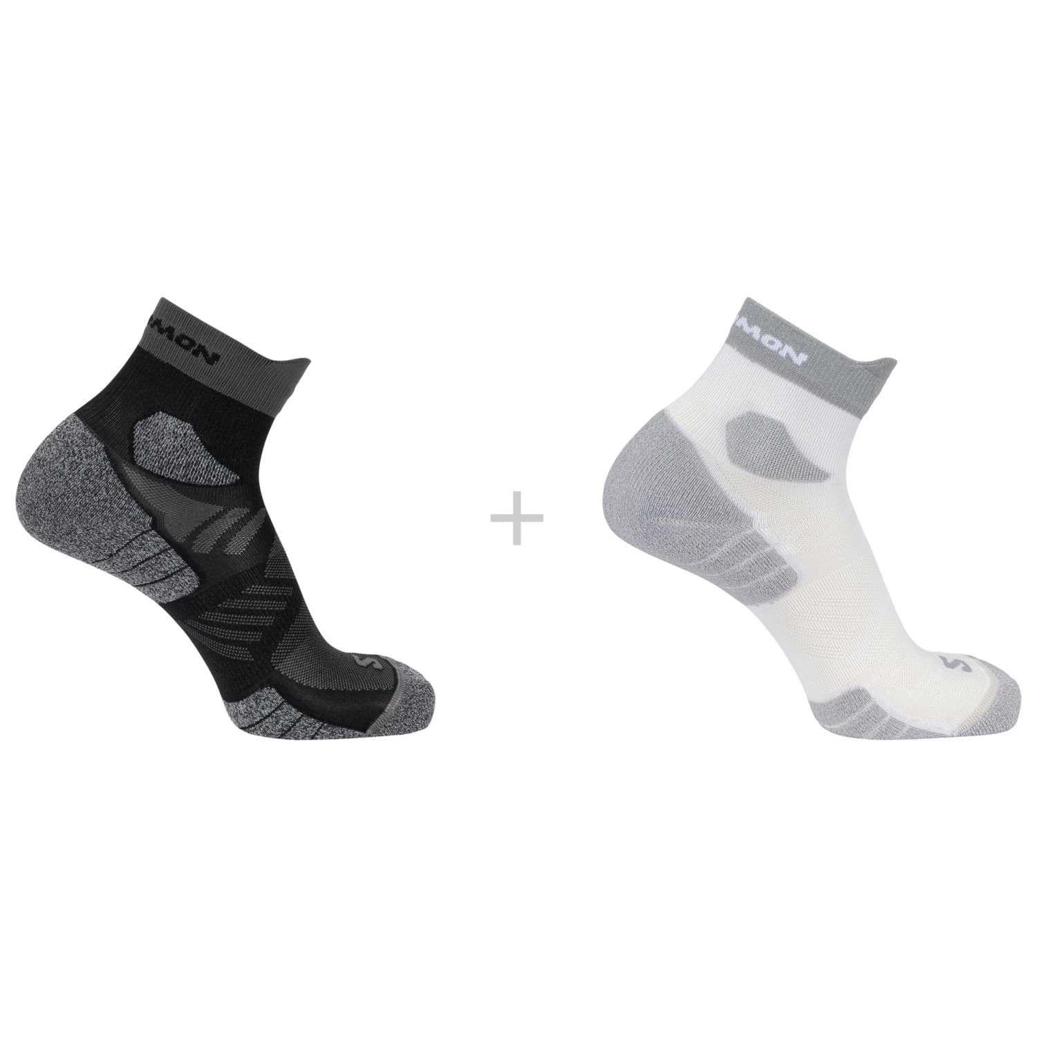Чорапи за бягане Salomon Aero Ankle 2-Pack Running socks - White / Black
