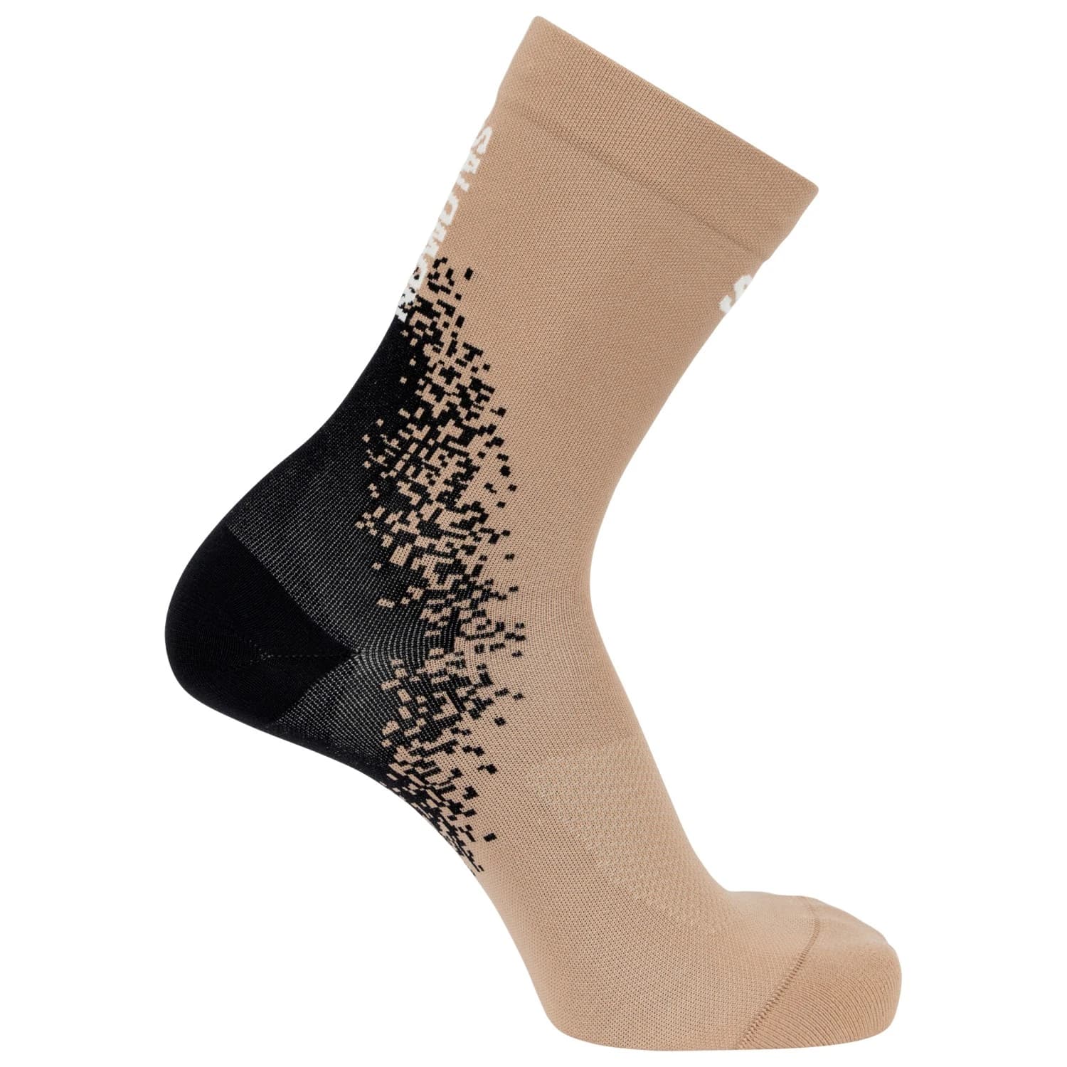Чорапи за бягане Salomon GRVL Crew Running socks - Burro / Black / Vanilla Ice