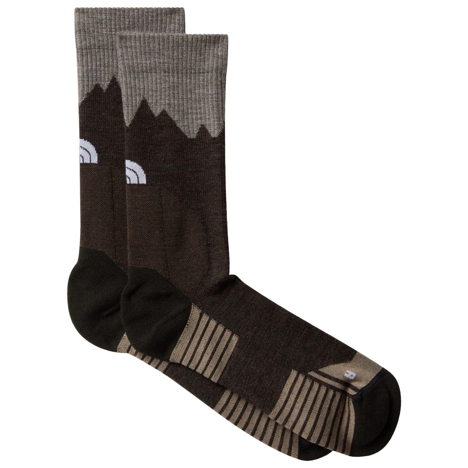 Мъжки туристически чорапи The north face Mountain Hiking Crew Sock Walking socks - Smokey Brown / Mushroom Grey