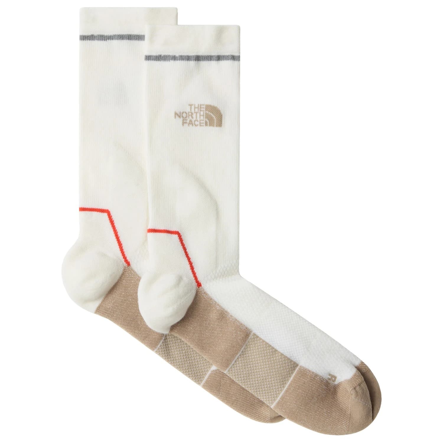 Мъжки спортни чорапи The North Face Trail Run Merino Crew Sock Sports socks - White Dune / Khaki Stone