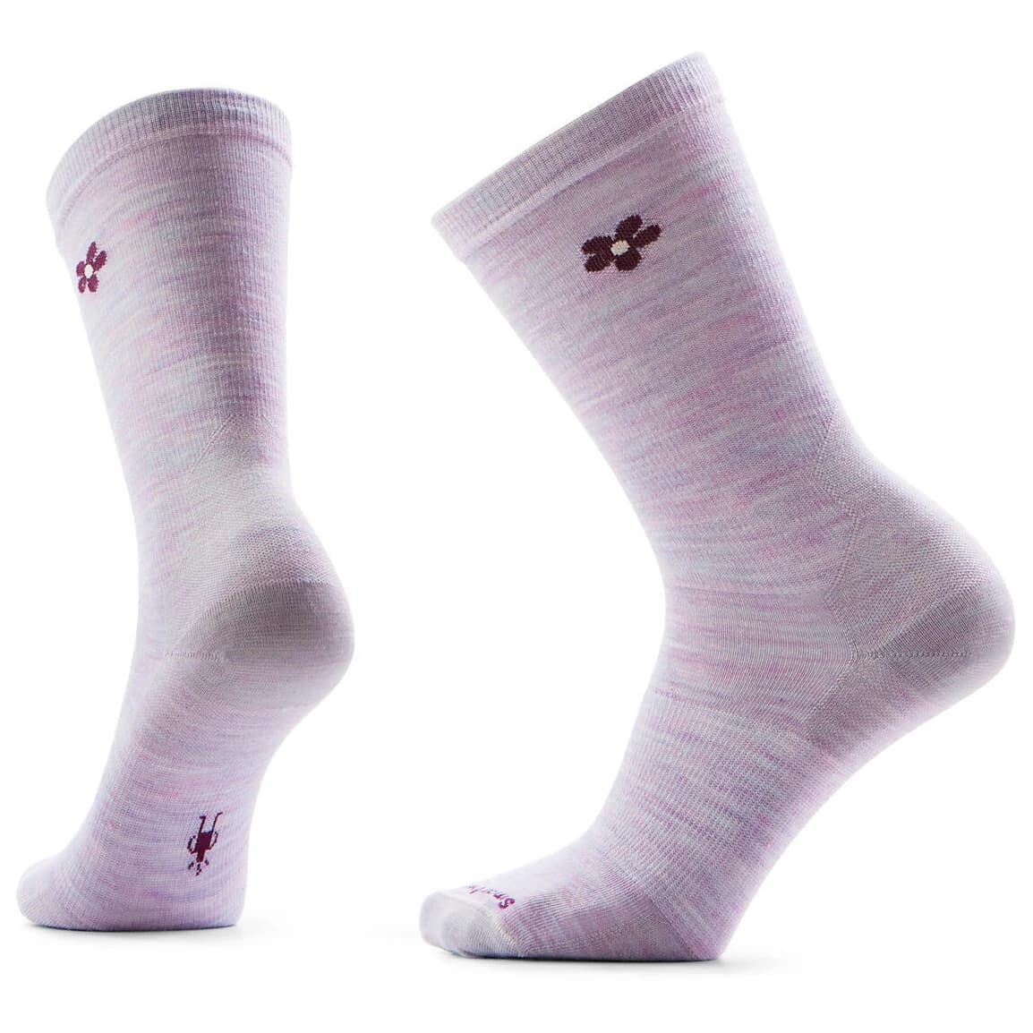 Дамски спортни чорапи Smartwool Women's Everyday Groovy Bloom Crew Sports socks - Purple Eclipse