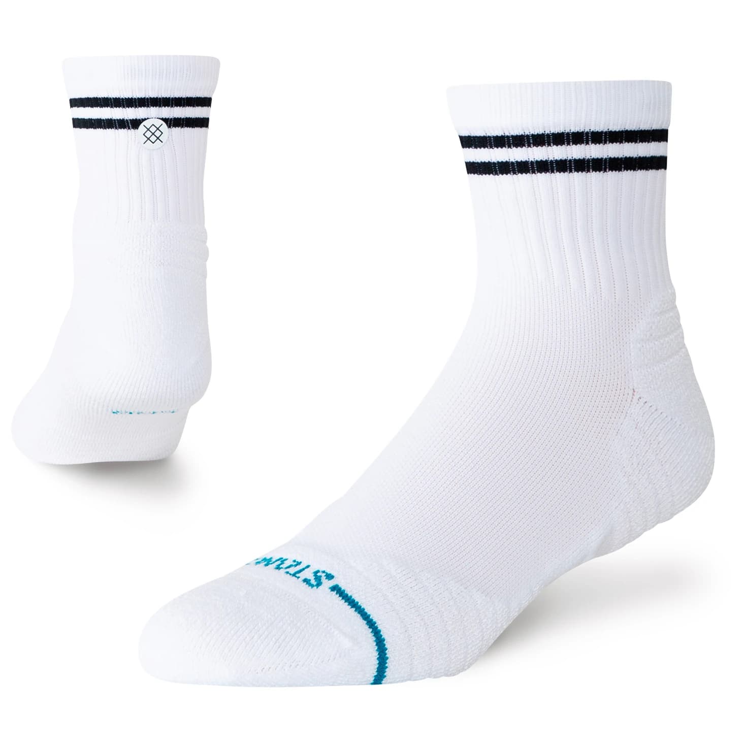 Спортни чорапи Stance Lined Up Mid Quarter Sports socks - White