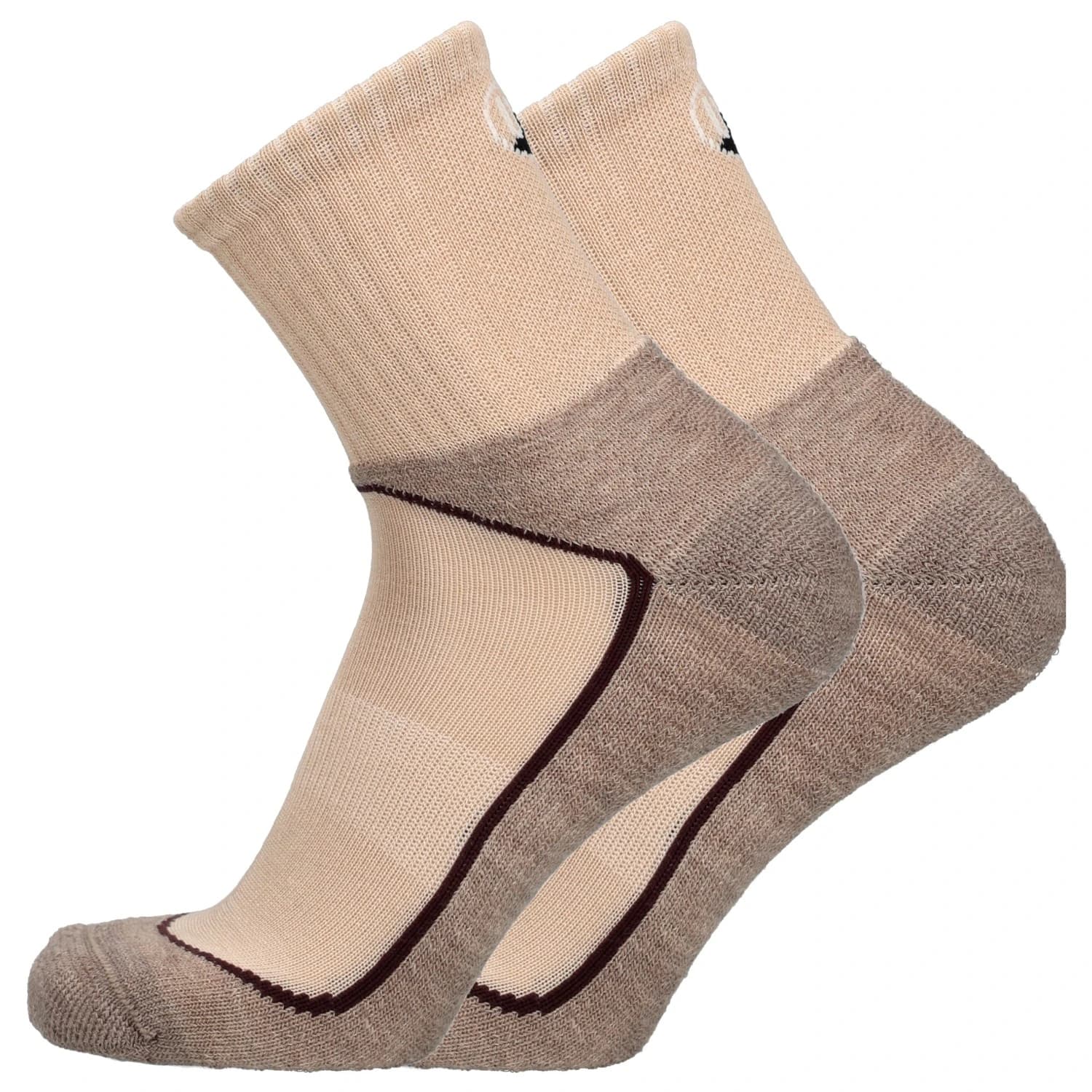 Туристически чорапи UphillSport Rakka Walking socks - Almond / Dark Sand