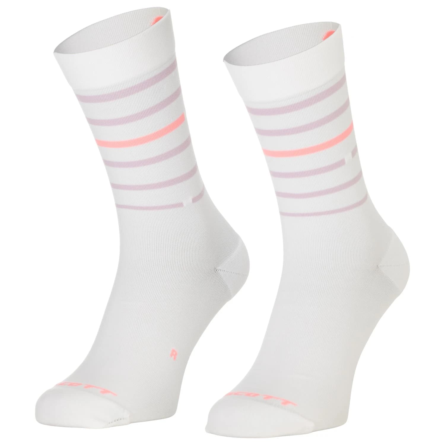 Чорапи за колоездене Scott Sock Rings Crew Cycling socks - White