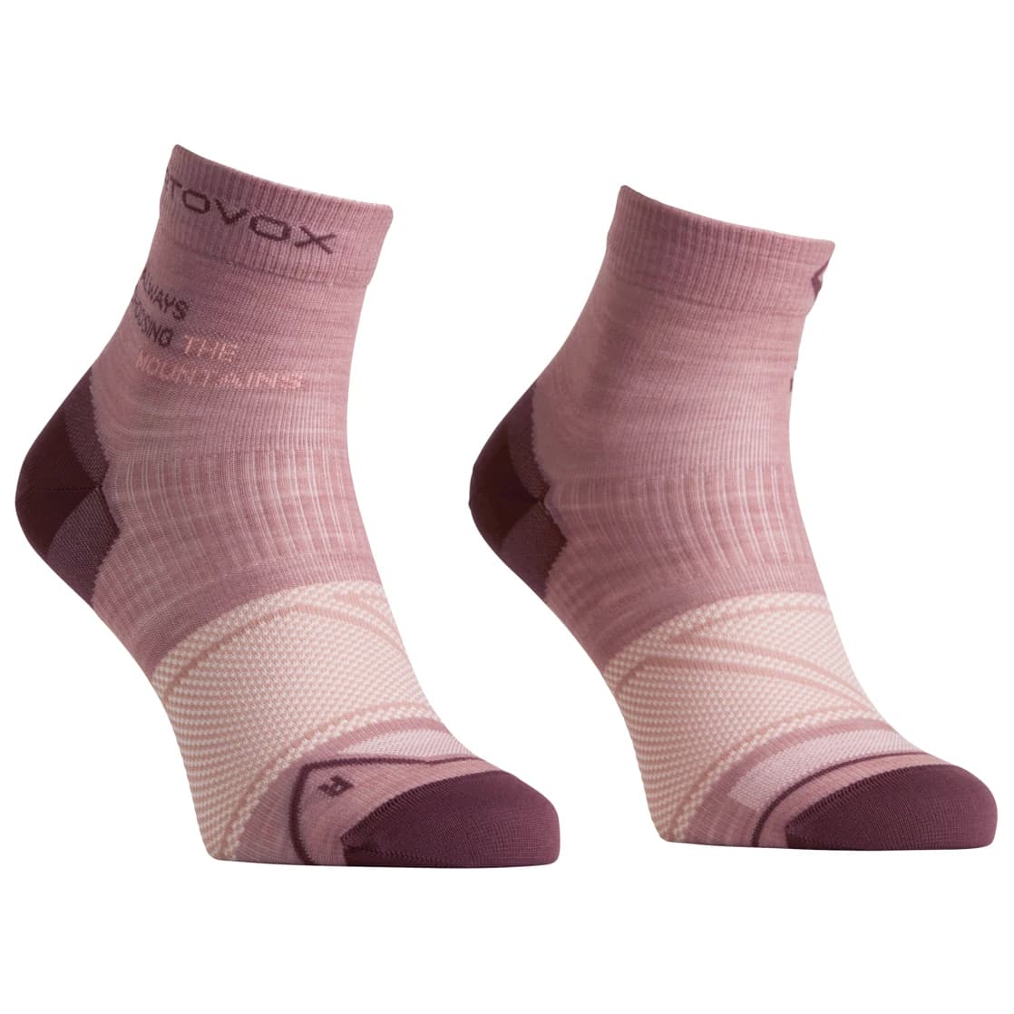 Дамски туристически чорапи Ortovox Women's Alpine Light Quarter Socks Walking socks - Dusk Rose