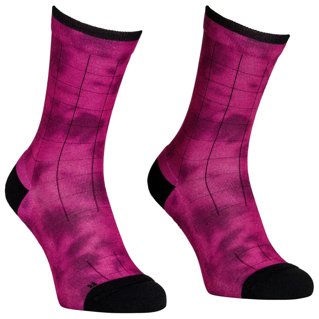 Дамски чорапи за колоездене Ortovox Women's MTB Mid Sock Cycling socks - Pink Splash