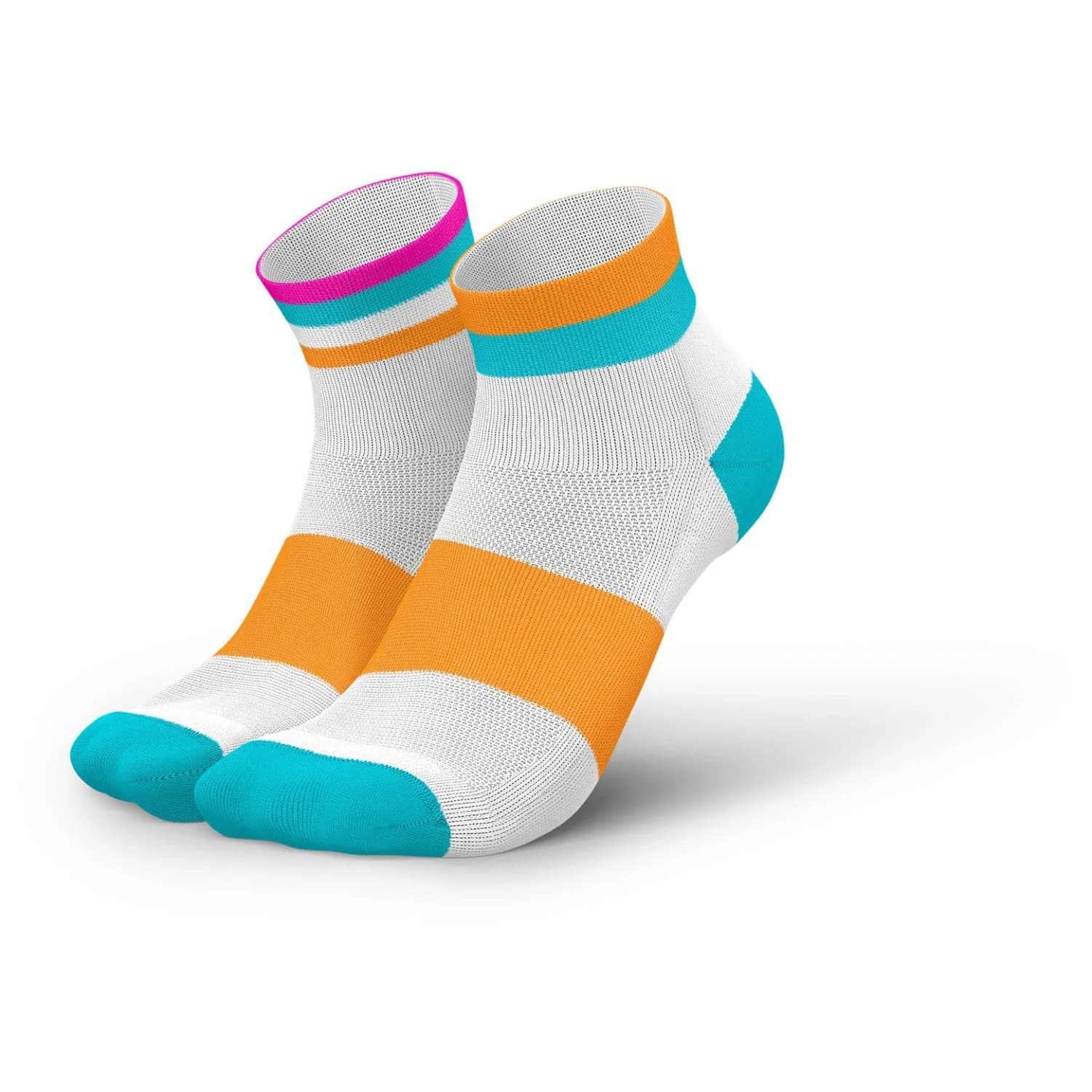 Чорапи за бягане INCYLENCE Running Bands Short Running socks - Cyan Orange