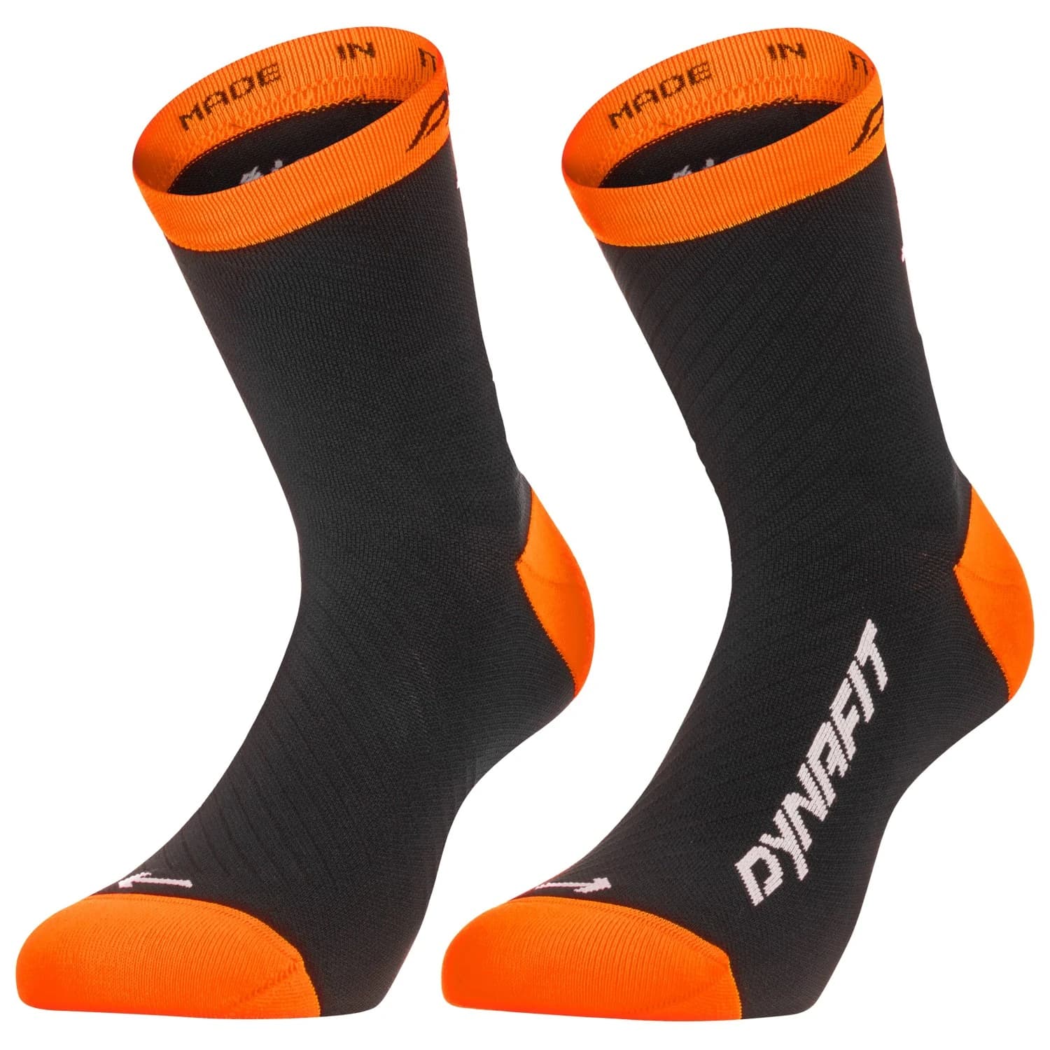 Чорапи за бягане Dynafit Trail Mid Running socks - Black Out Ultra Orange