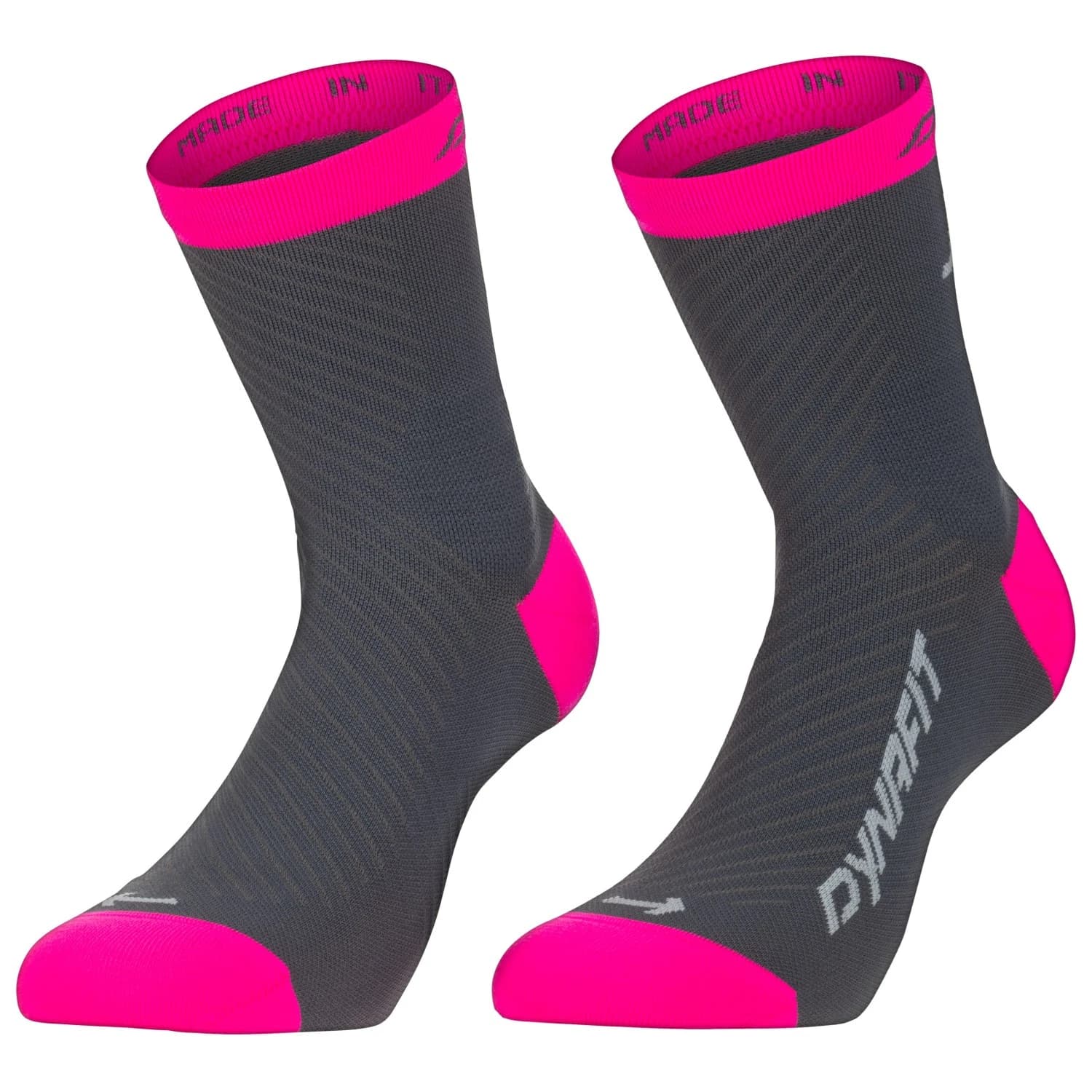 Чорапи за бягане Dynafit Trail Mid Running socks - Cinder / Pink Glo
