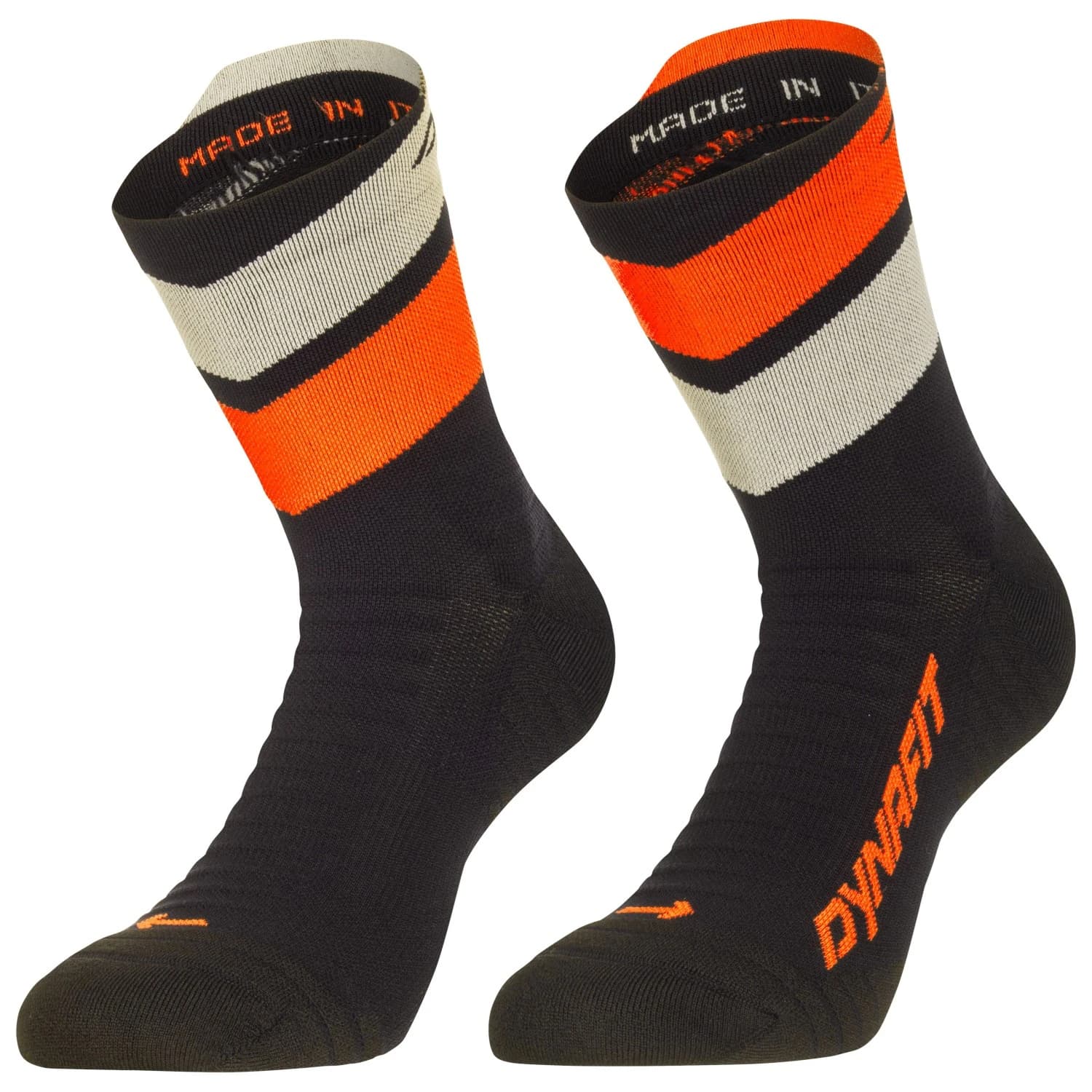 Чорапи за бягане Dynafit Ultra Mid Running socks - Black Out / Ultra Orange