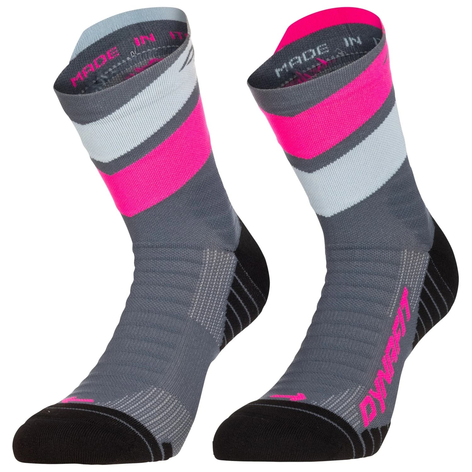 Чорапи за бягане Dynafit Ultra Mid Running socks - Cinder / Pink Glo