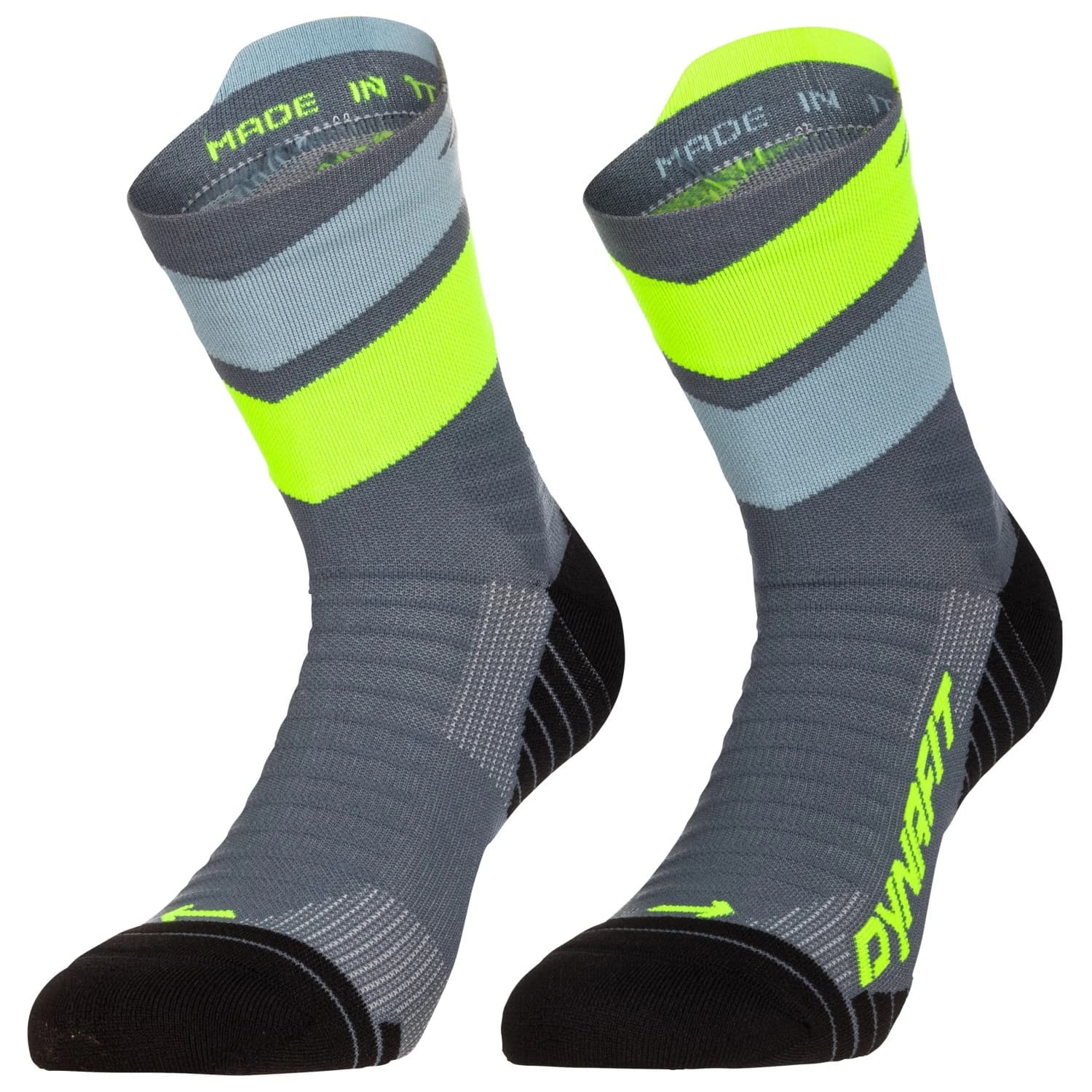 Чорапи за бягане Dynafit Ultra Mid Running socks - Cinder / Ultra Yellow