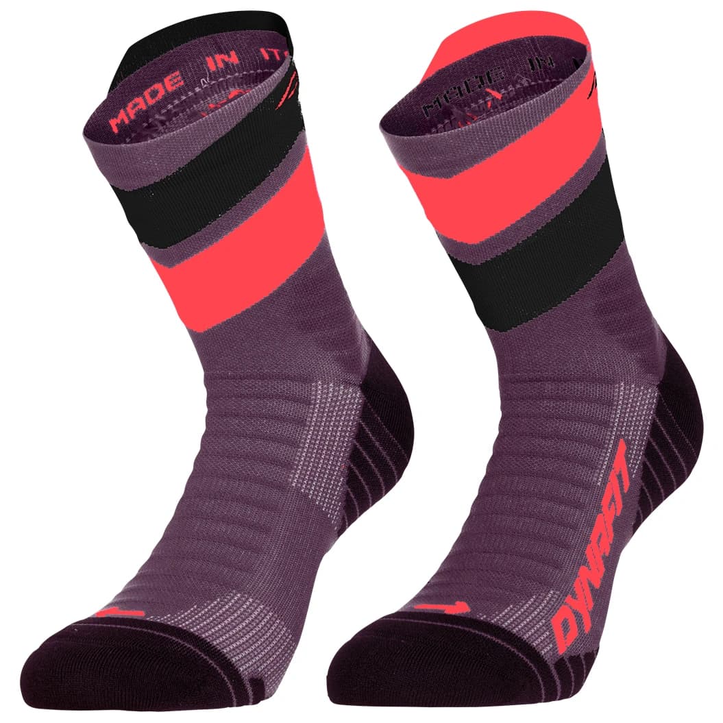 Чорапи за бягане Dynafit Ultra Mid Running socks - Ephemera Ultra Coral / 6A10