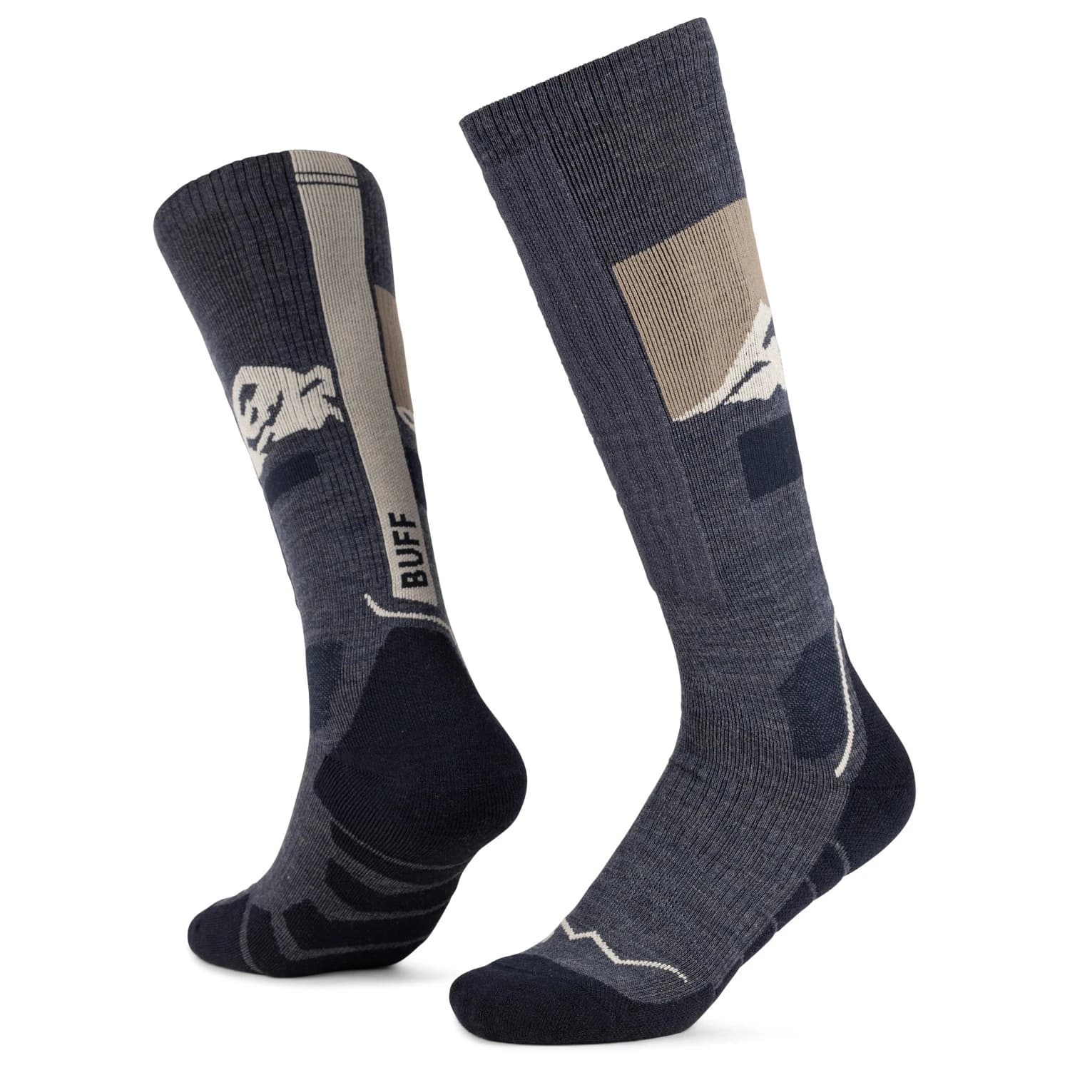 Ски чорапи Buff Merino HW Over The Calf Ski socks - Night Blue