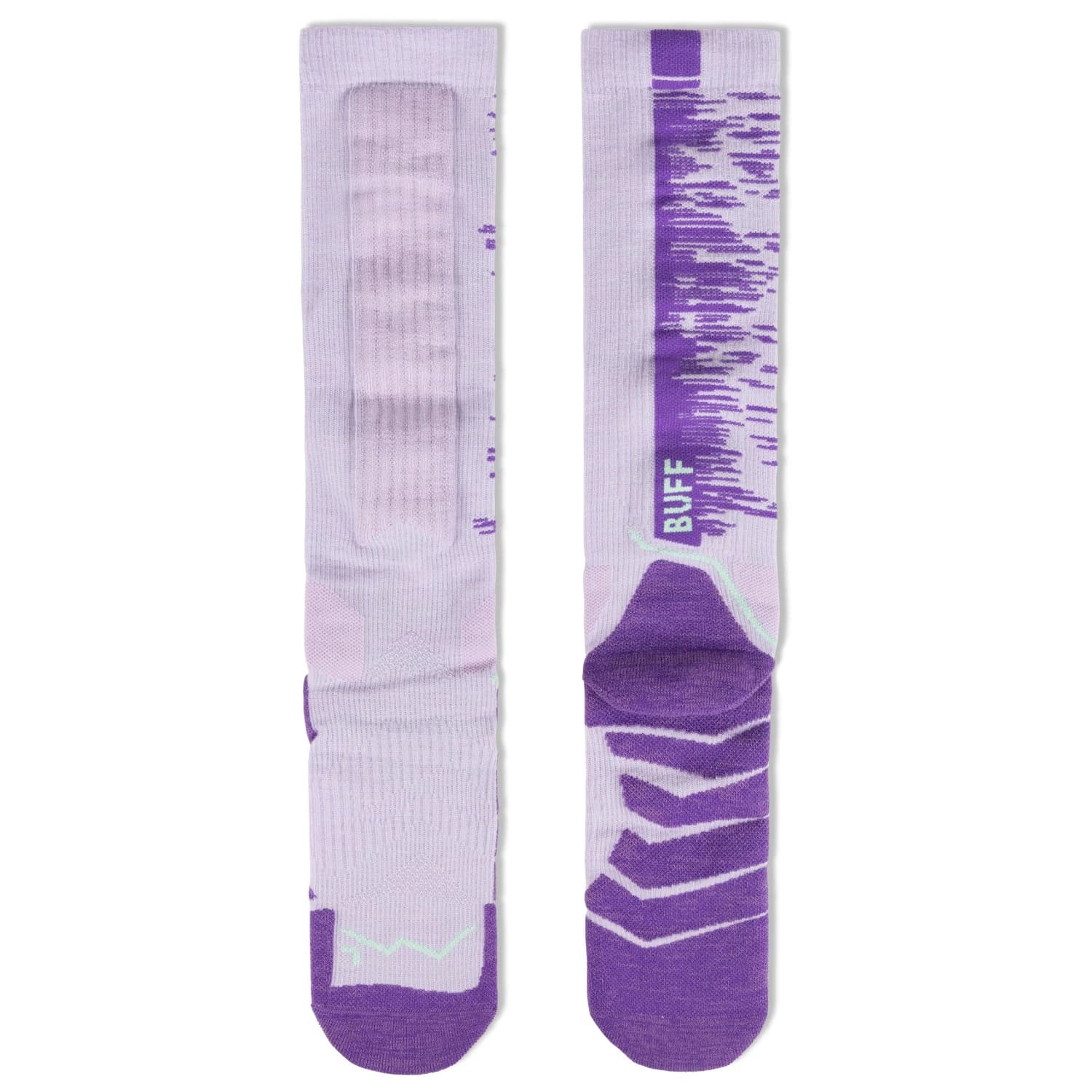 Ски чорапи Buff Merino HW Over The Calf Ski socks - Hwo2 Lilac Ice