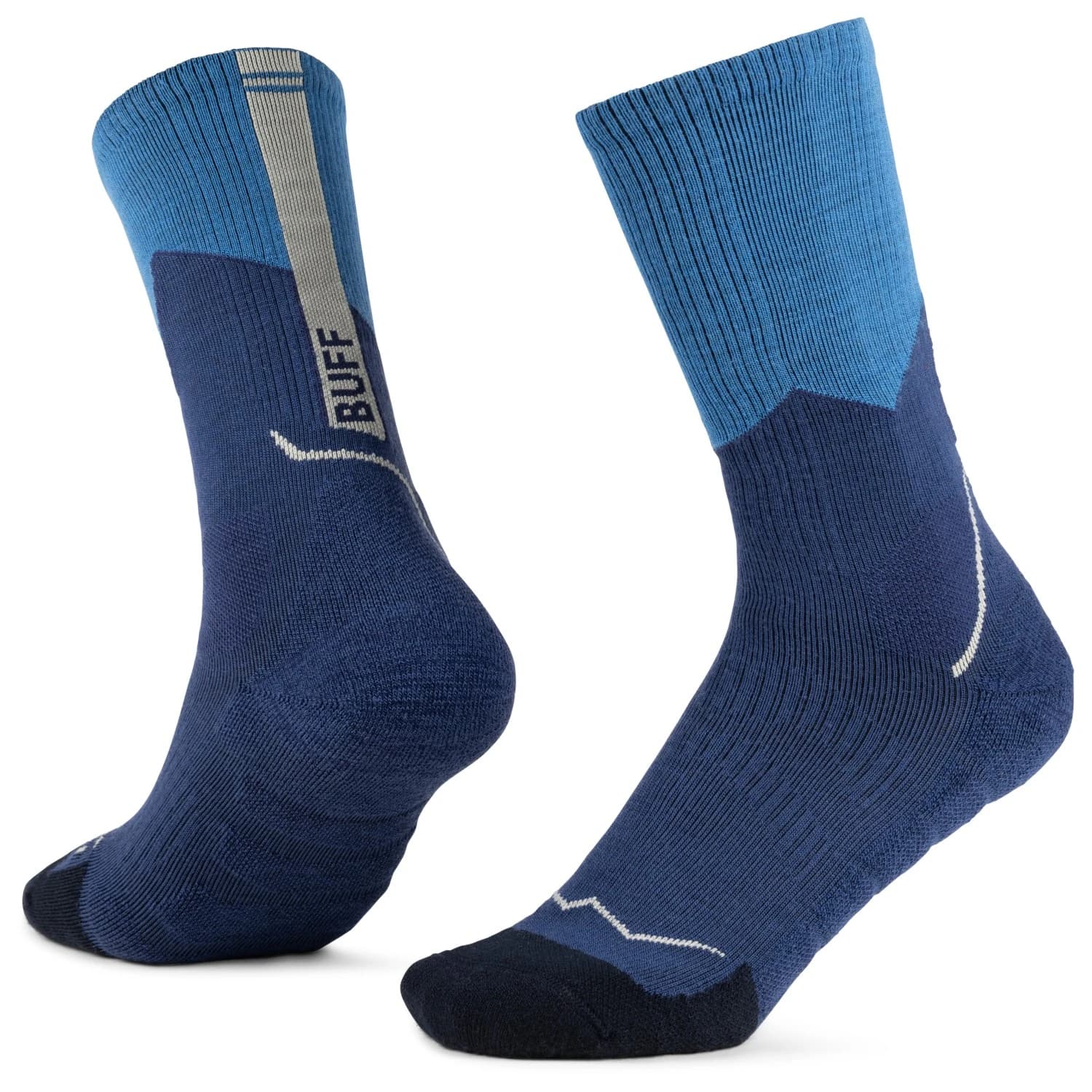 Туристически чорапи Buff Merino MW Crew Walking socks - Blue