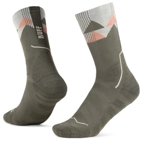 Туристически чорапи Buff Thermonet Crew Walking socks - Beetle Green