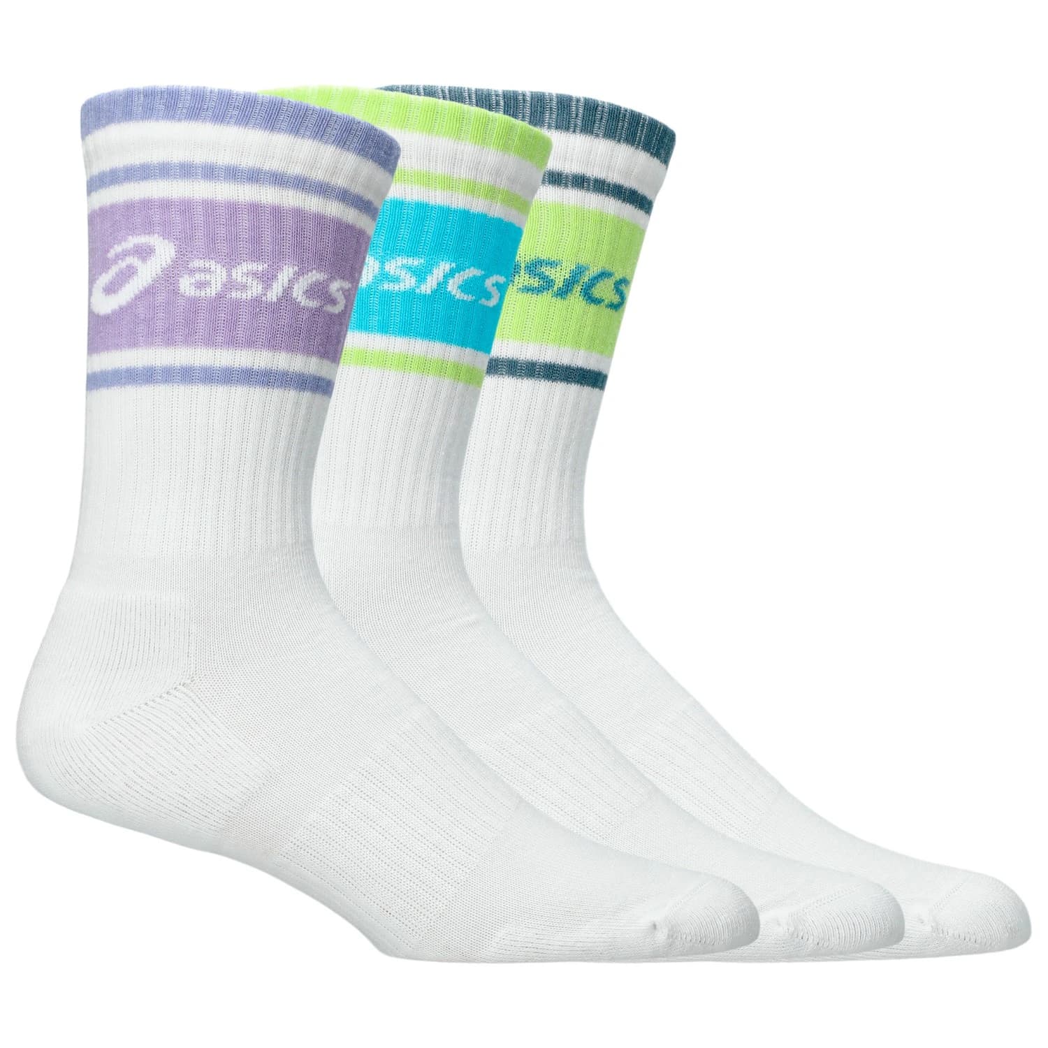 Спортни чорапи Asics Logo Crew Sock Sports socks - Illuminate Yellow / Energy Aqua / Fresh Air