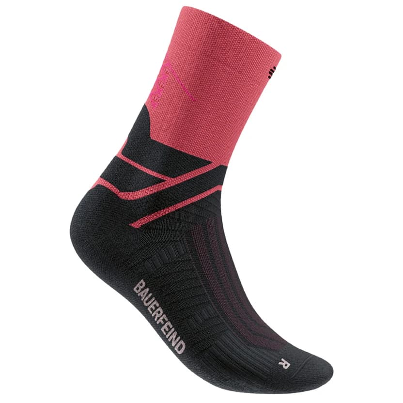 Дамски чорапи за бягане Bauerfeind Sports Women's Run Performance Mid Cut Socks Running socks - Coral
