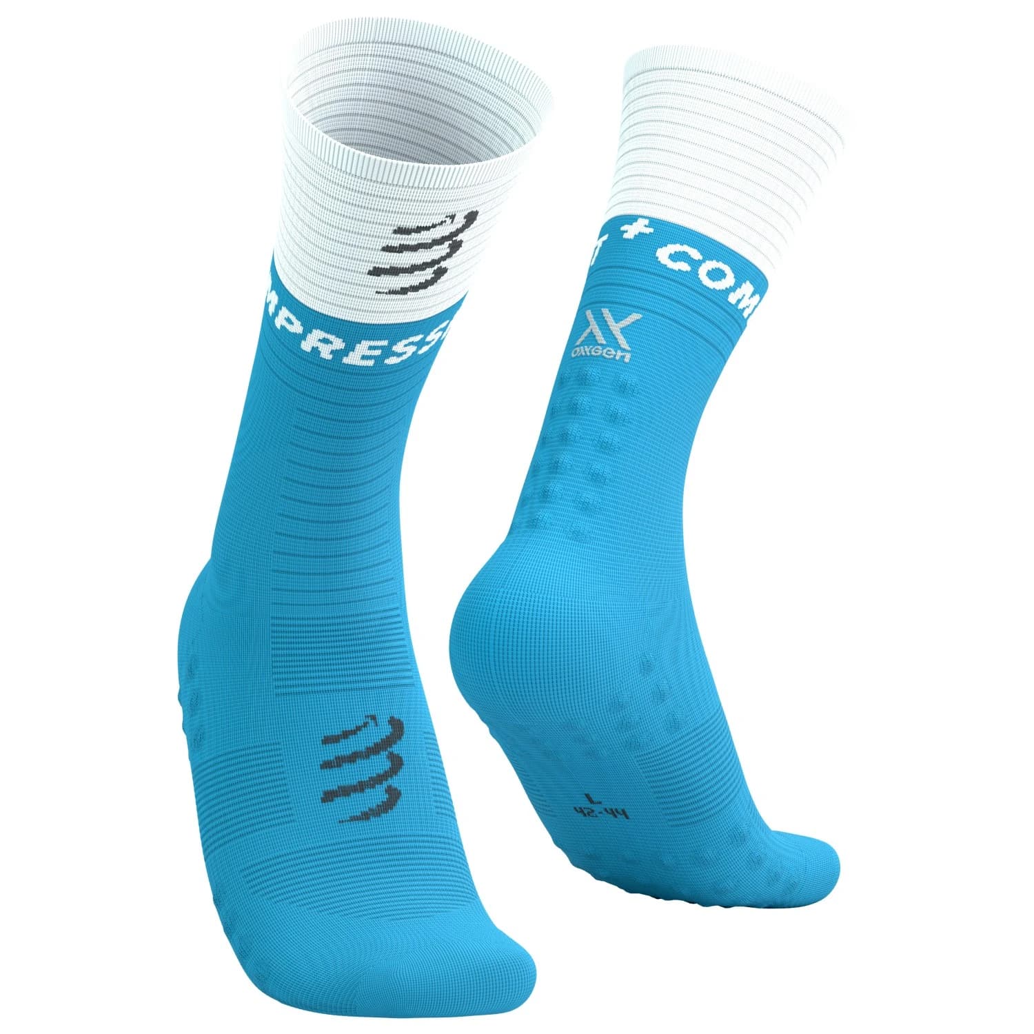 Чорапи за бягане Compressport Mid Compression Socks V2.0 Running socks - Norse Blue / White / Black