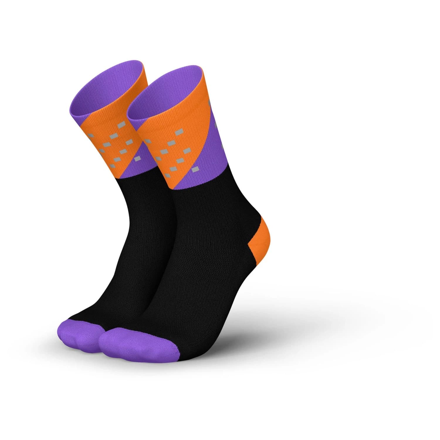 Чорапи за бягане INCYLENCE High-Viz V4 Running socks - Orange Purple