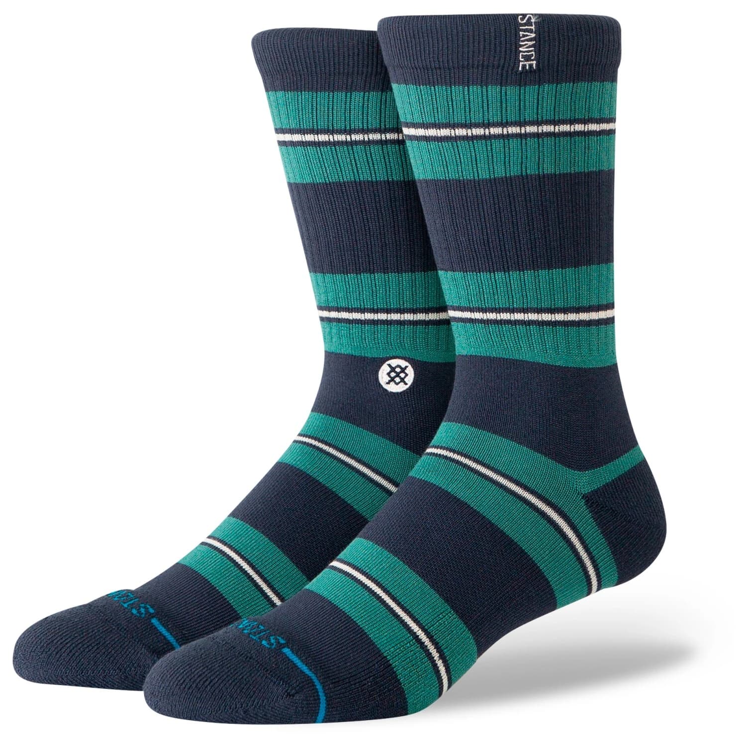 Спортни чорапи Stance Caesar Stripe Crew Sports socks - Green