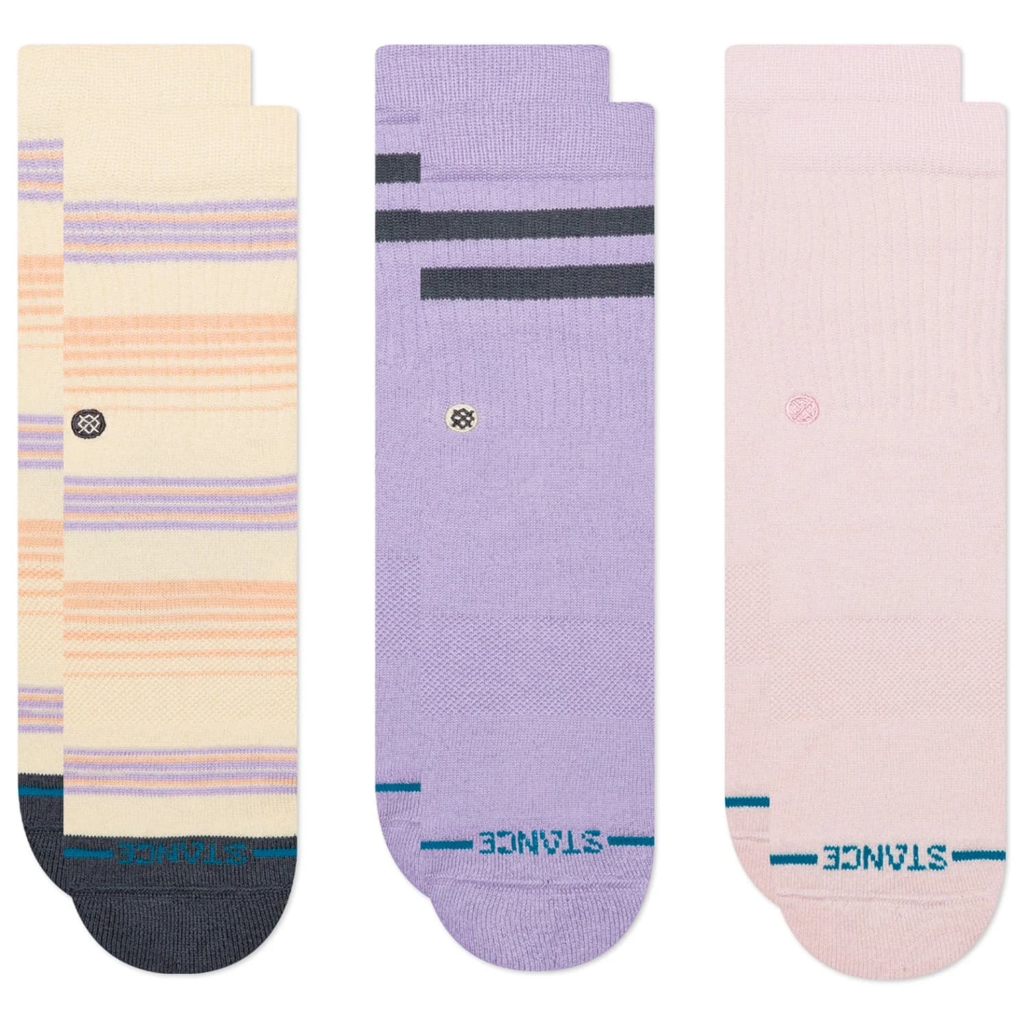 Детски спортни чорапи Stance Kid's Novi 3 Pack Sports socks - Pink