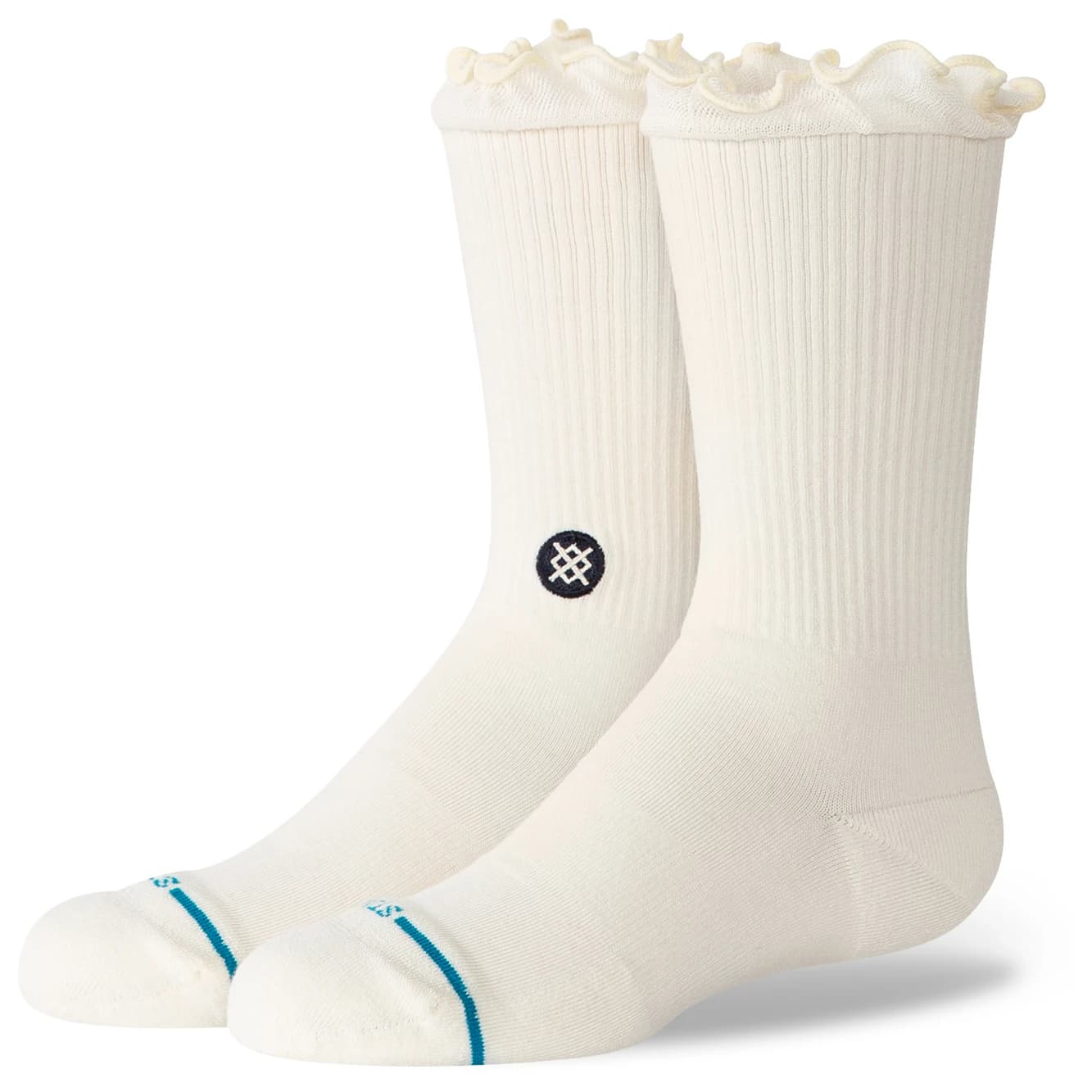 Детски спортни чорапи Stance Kid's Ruffle Icon Crew Sports socks - Ivory