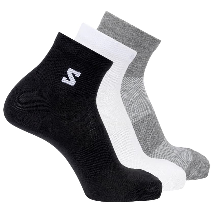 Спортни чорапи Salomon Everyday Lite Quarter 3-Pack Sports socks - Black / White / Frost Gray