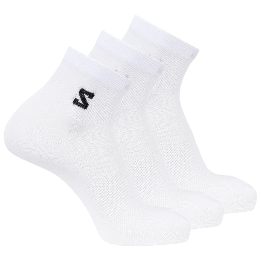 Спортни чорапи Salomon Everyday Lite Quarter 3-Pack Sports socks - White
