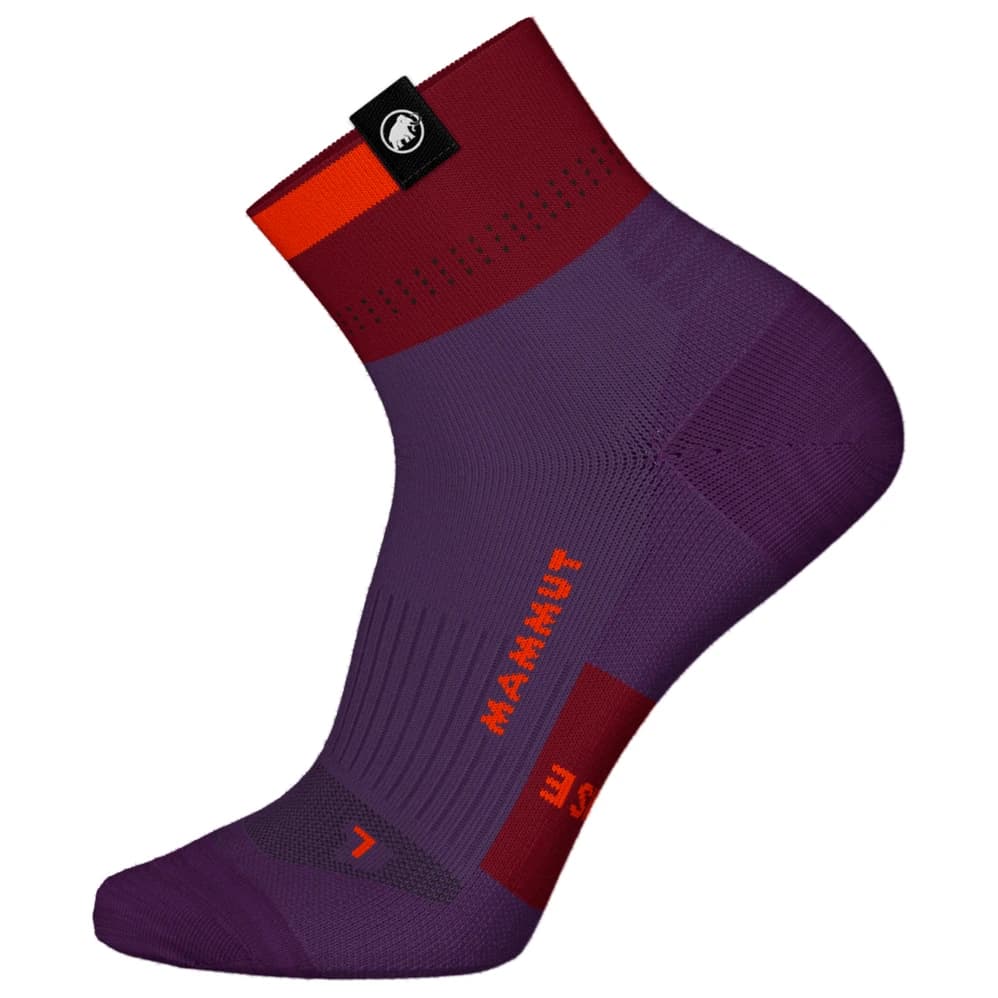 Туристически чорапи Mammut Hiking Merino Quarter Walking socks - Paloja / Dark Mammut Red