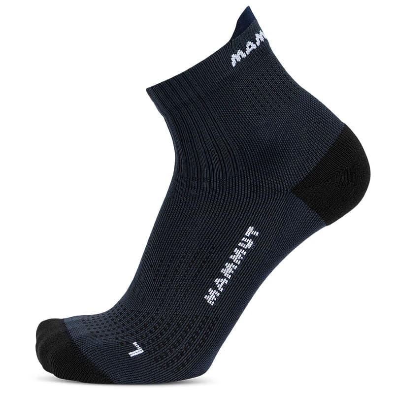 Чорапи за бягане Mammut Trail Running Quarter Running socks - Marine / White