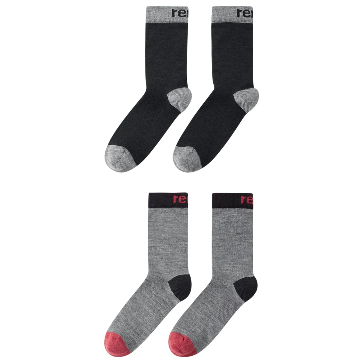 Детски мериносови чорапи Reima Kid's Parit Socks Merino socks - Black