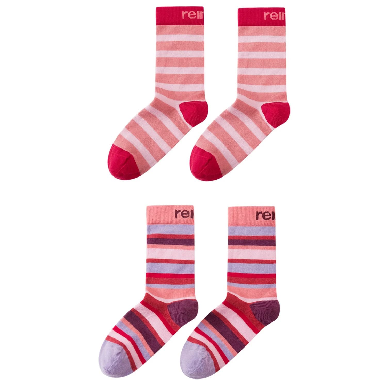Детски мериносови чорапи Reima Kid's Parit Stripe Socks Merino socks - Rose Blush
