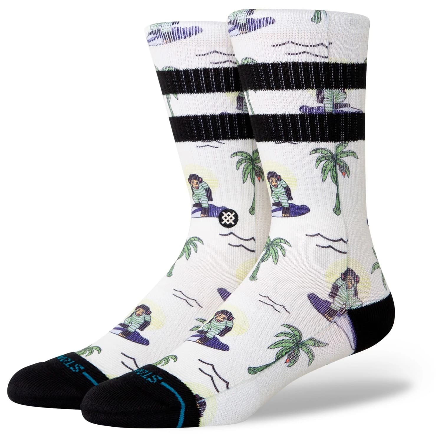 Спортни чорапи Stance Surfin Monkey Crew Sports socks - White