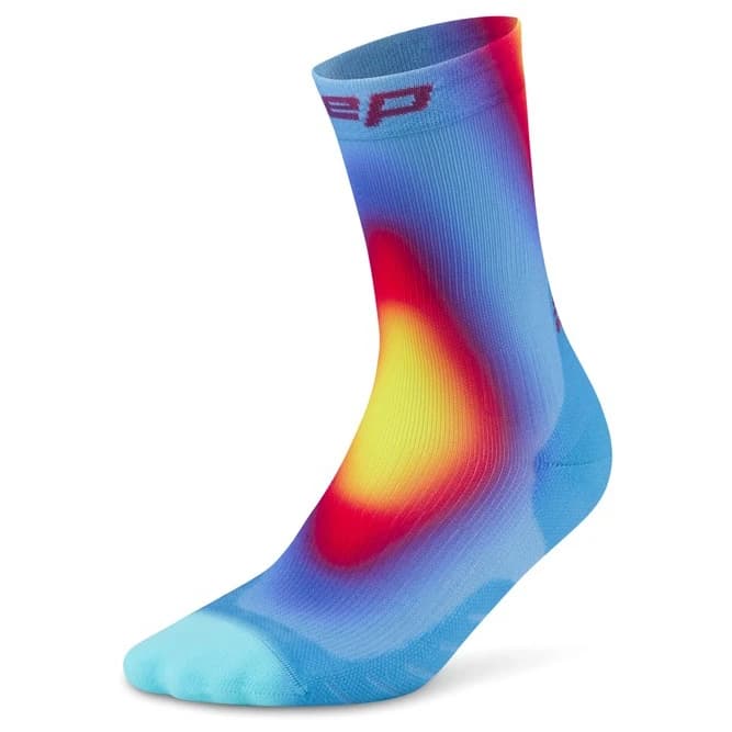 Мъжки чорапи за бягане CEP Run Edt. Gradient Socks 5.0 Mid Cut Running socks - Blue / Yellow
