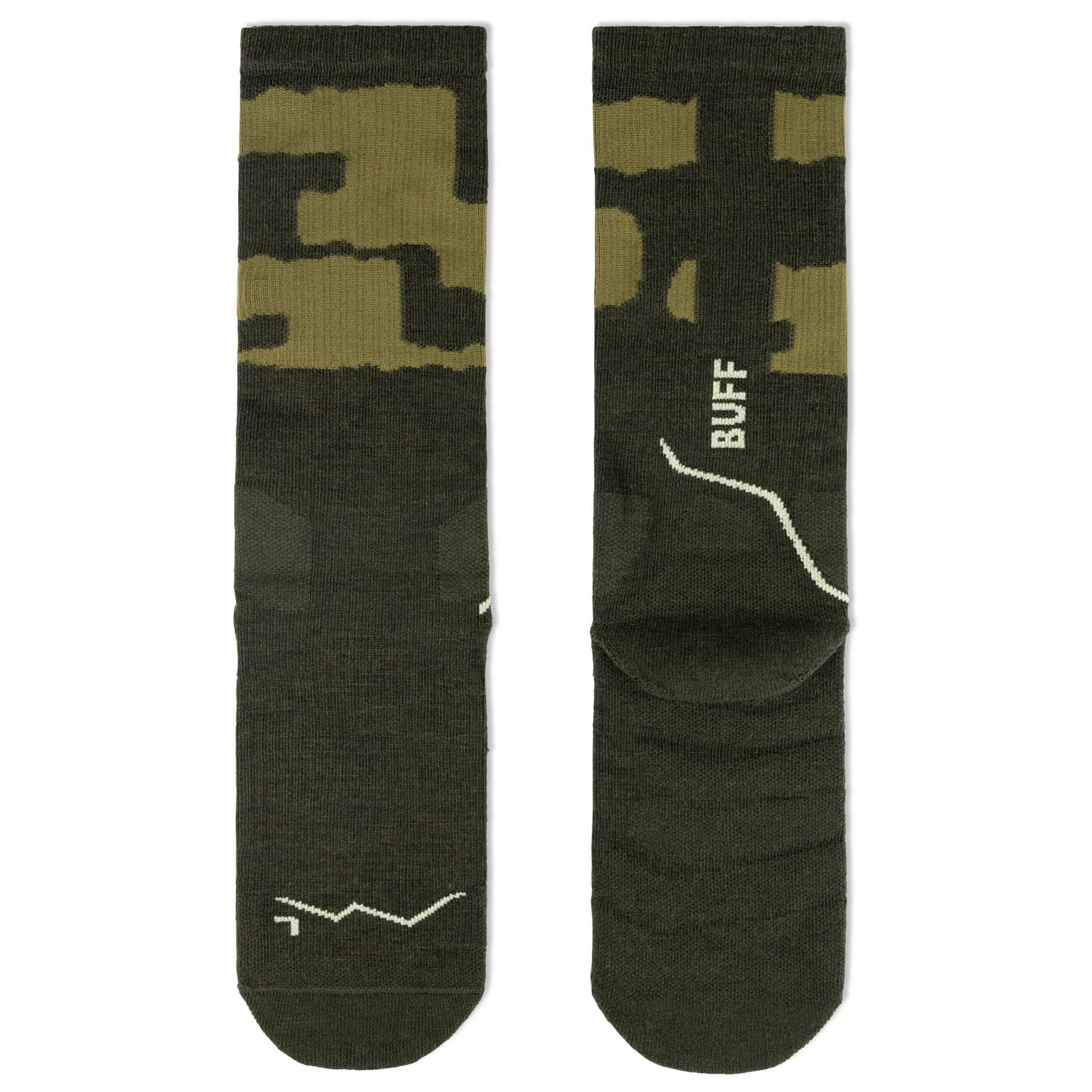 Туристически чорапи Buff Merino Mw Crew Socks Walking socks - Beetle Green