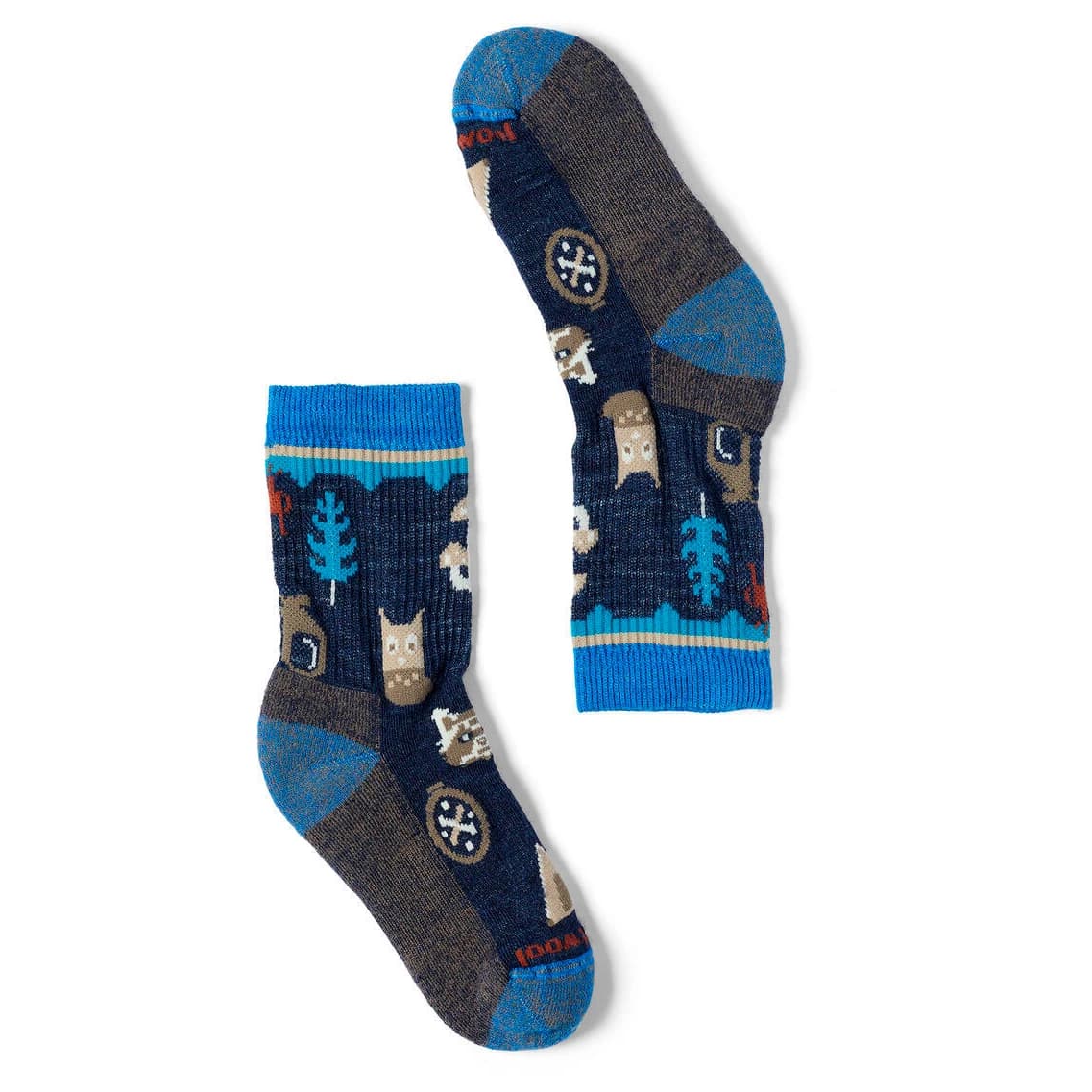 Детски туристически чорапи Smartwool Kid's Hike Light Cushion Critter Cache Crew Socks Walking socks - Deep Navy