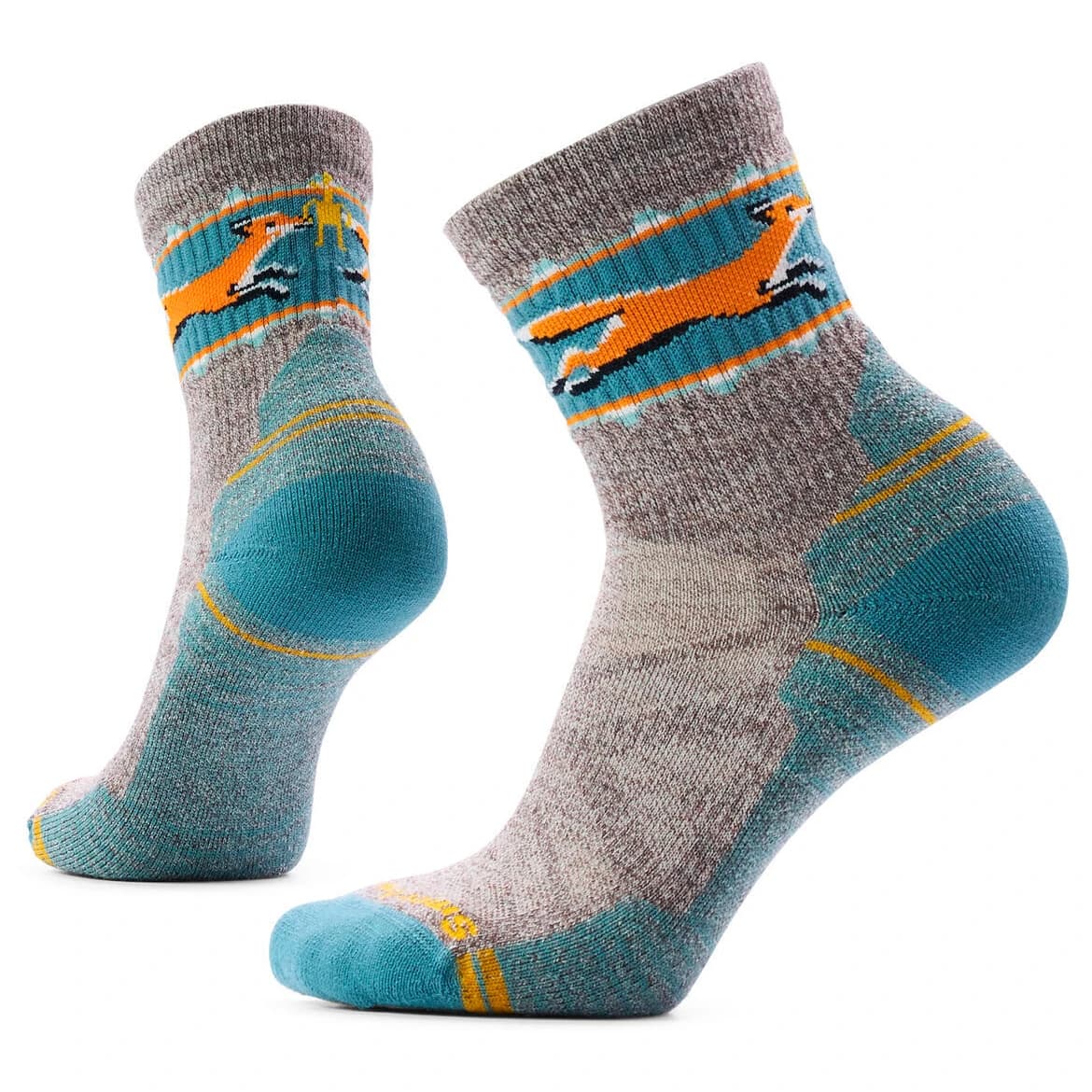 Дамски туристически чорапи Smartwool Women's Hike Light Cushion Fox Meadow Mid Crew Walking socks - Taupe / Natural Marl