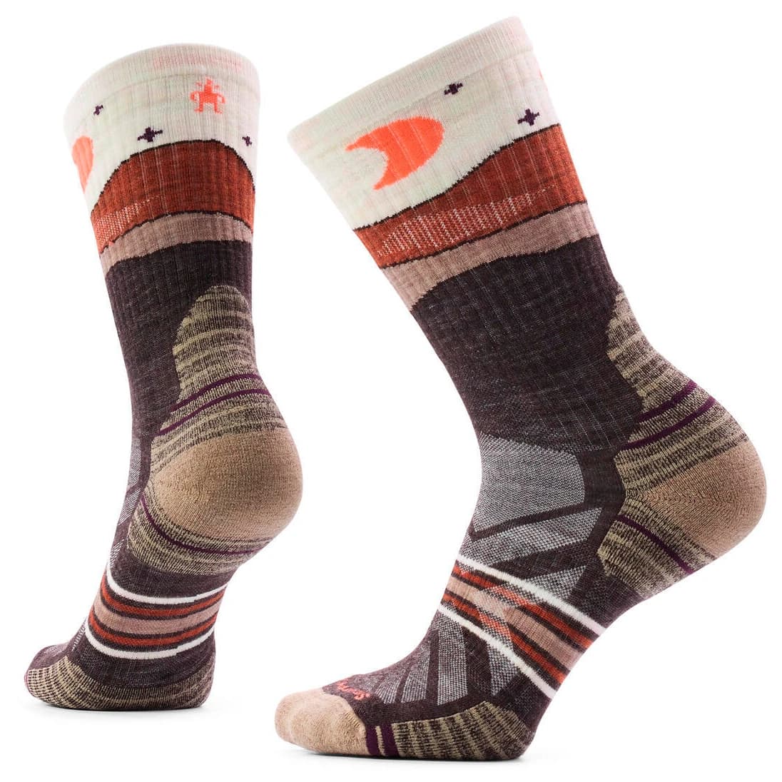 Туристически чорапи Smartwool Women's Hike Targeted Cushion Lunar Trek Crew Walking socks - Chestnut