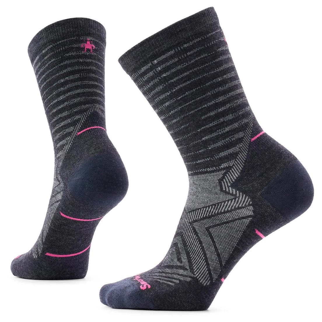 Дамски чорапи за бягане Smartwool Women's Run Zero Cushion Crew Socks Running socks - Charcoal