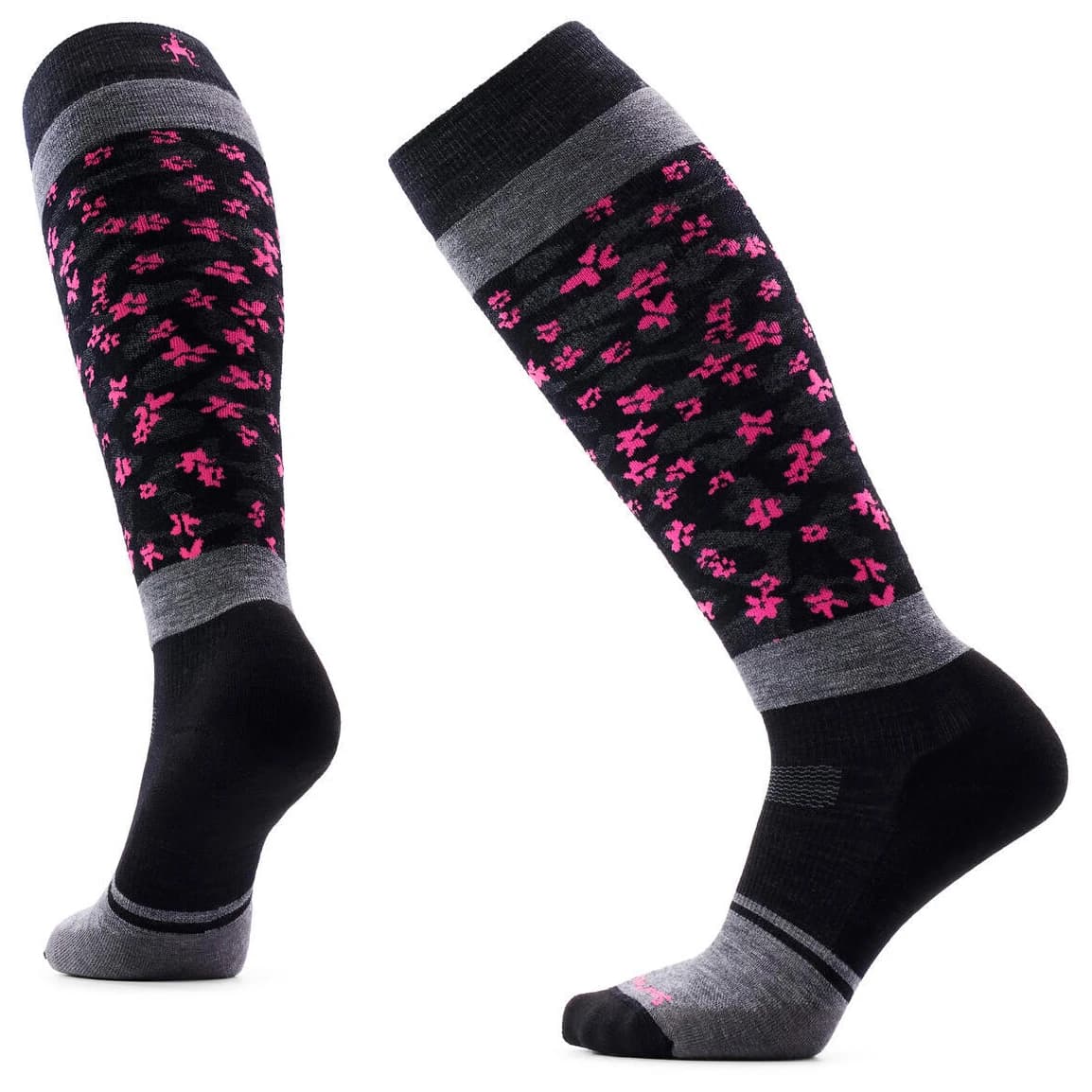 Ски чорапи Smartwool Women's Snowboard TC Wild Blossom OTC Ski socks - Black