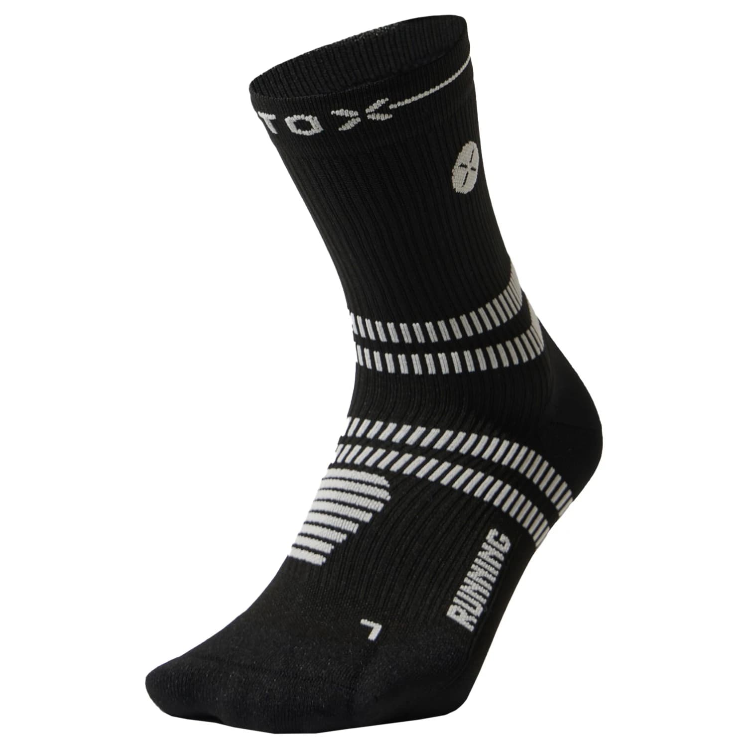 Дамски чорапи за бягане STOX Energy Socks Women's Running Ankle Socks Running socks - Black / Light Grey