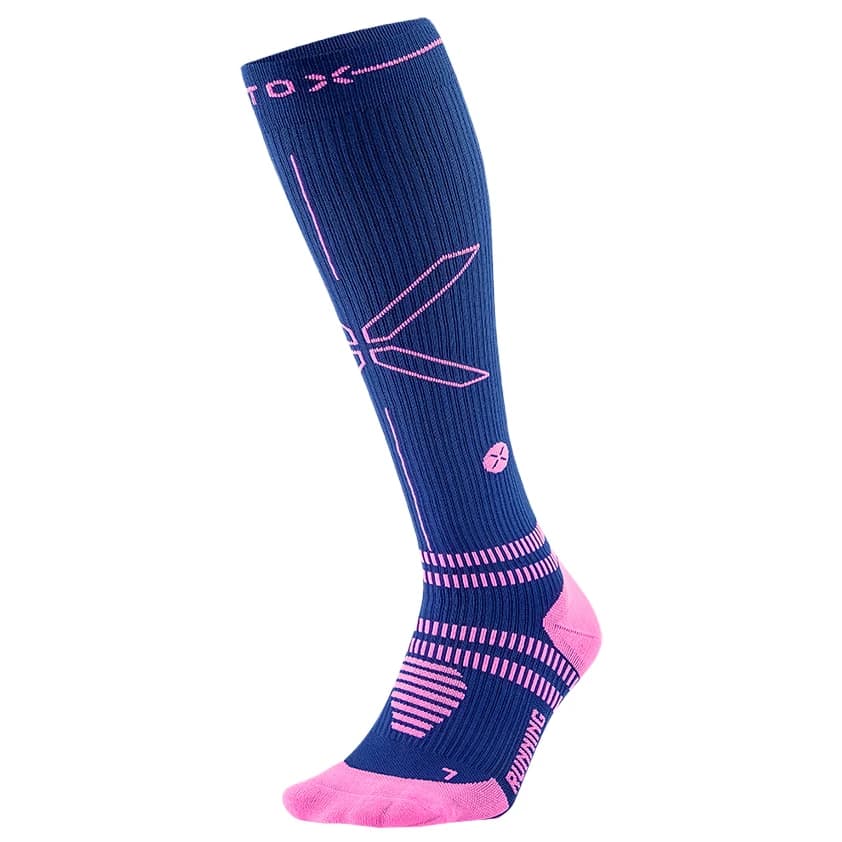 Дамски чорапи за бягане STOX Energy Socks Women's Running Socks - Dark Blue / Pink