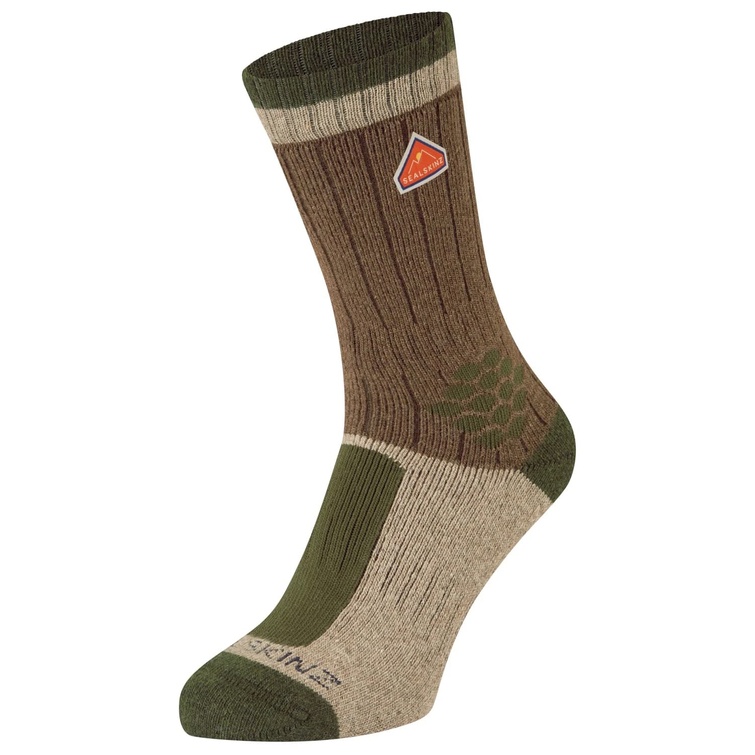 Туристически чорапи Sealskinz Gresham Walking socks - Brown
