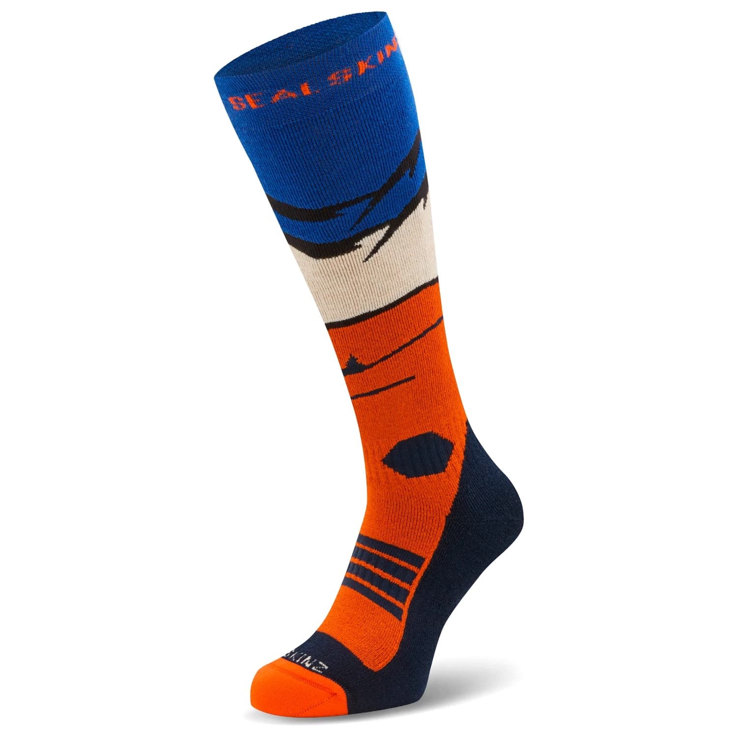 Ски чорапи Sealskinz Marshland Ski socks - Orange
