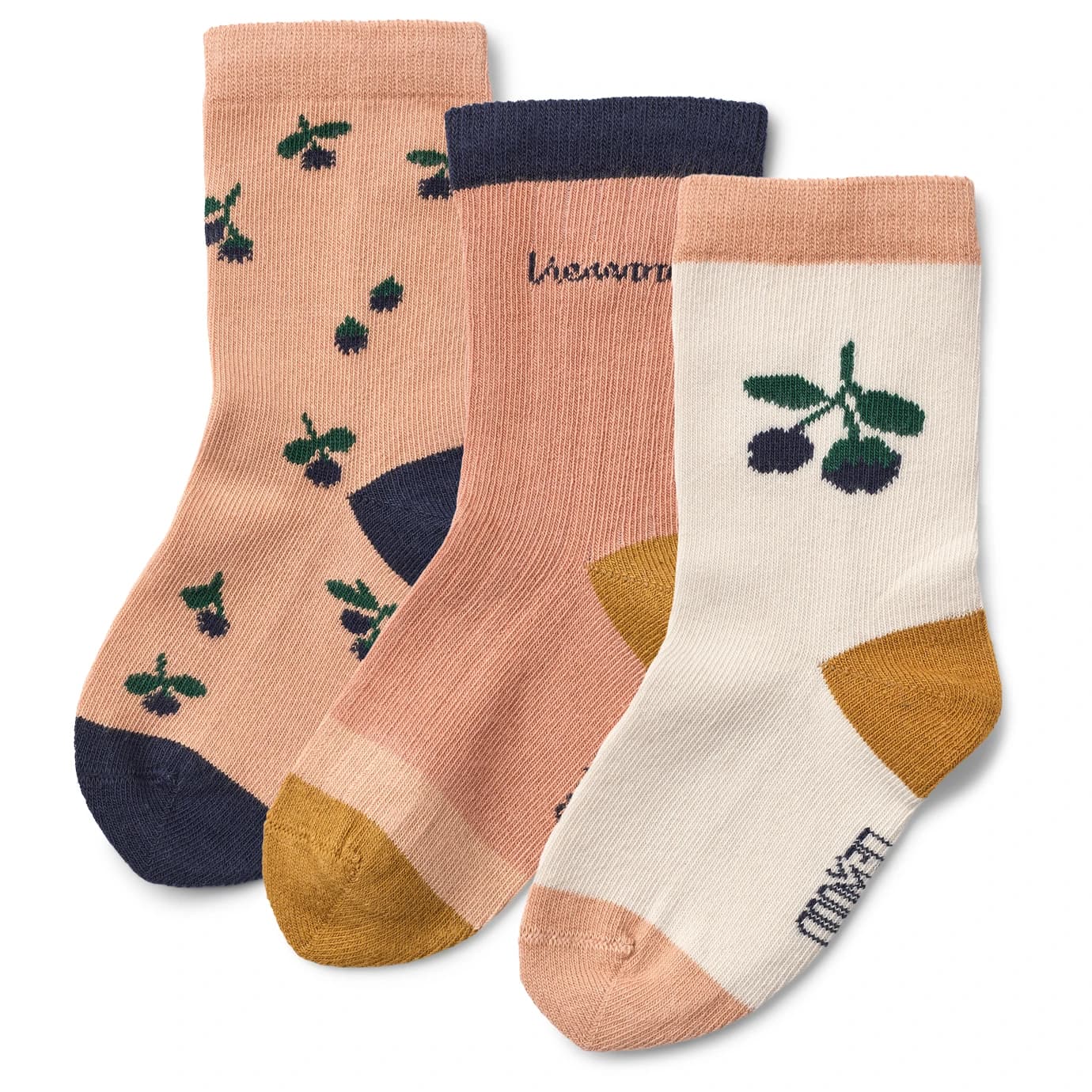 Детски спортни чорапи LIEWOOD Kid's Silas Socks 3-Pack Sports socks - Berry / Pale Tuscany